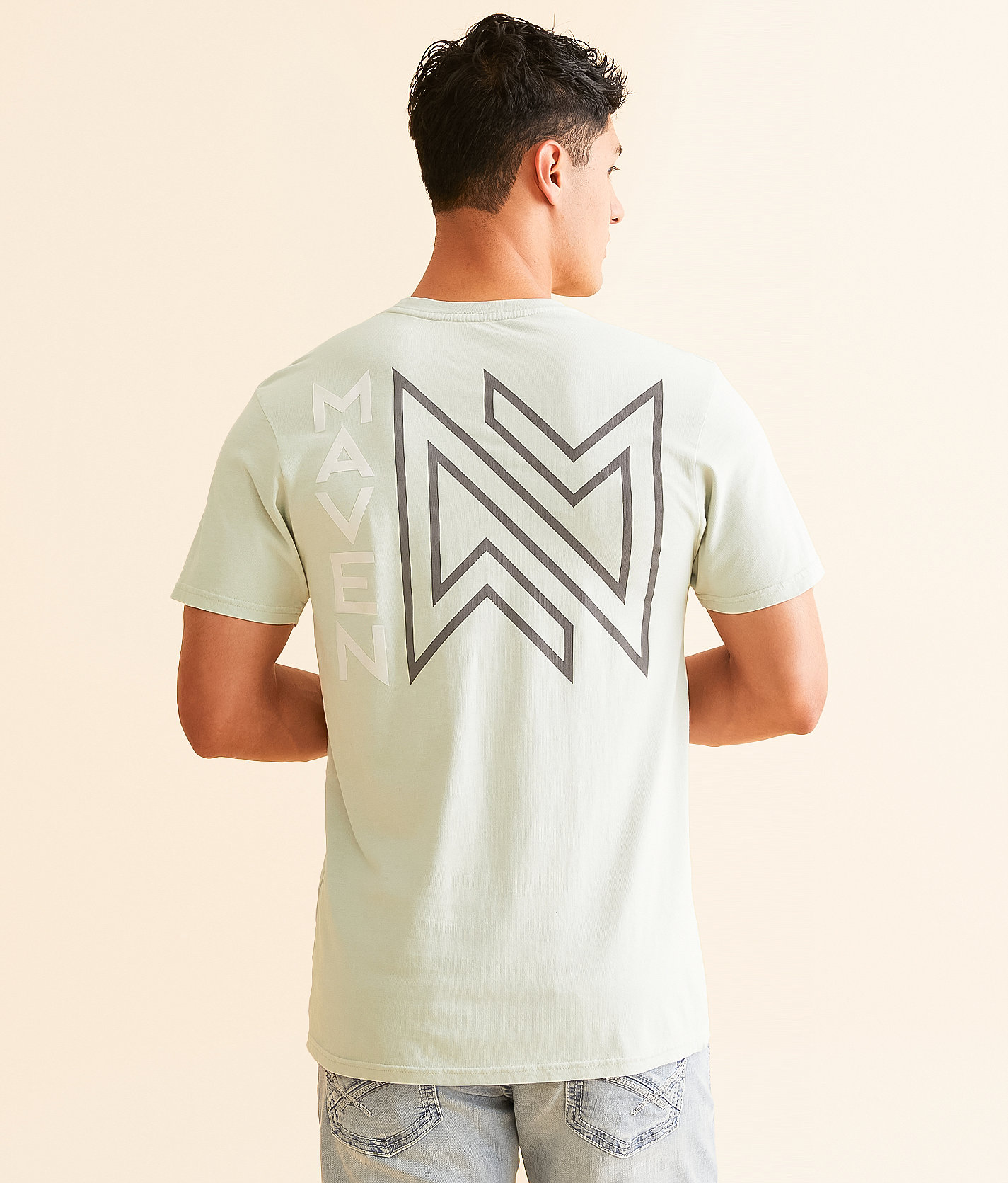 Maven Co-op Blasted Dagaz T-Shirt - Men's T-Shirts in Mineral Grey