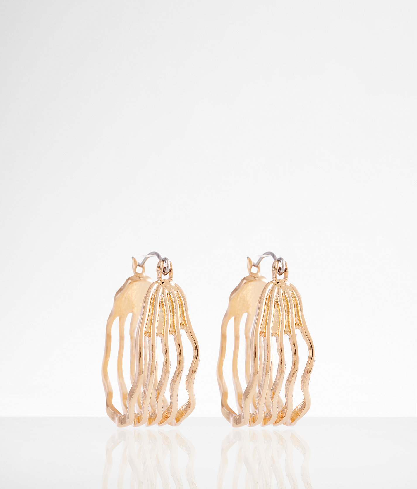 boutique by BKE Wavy Hoop Earring - Women's Jewelry in Gold