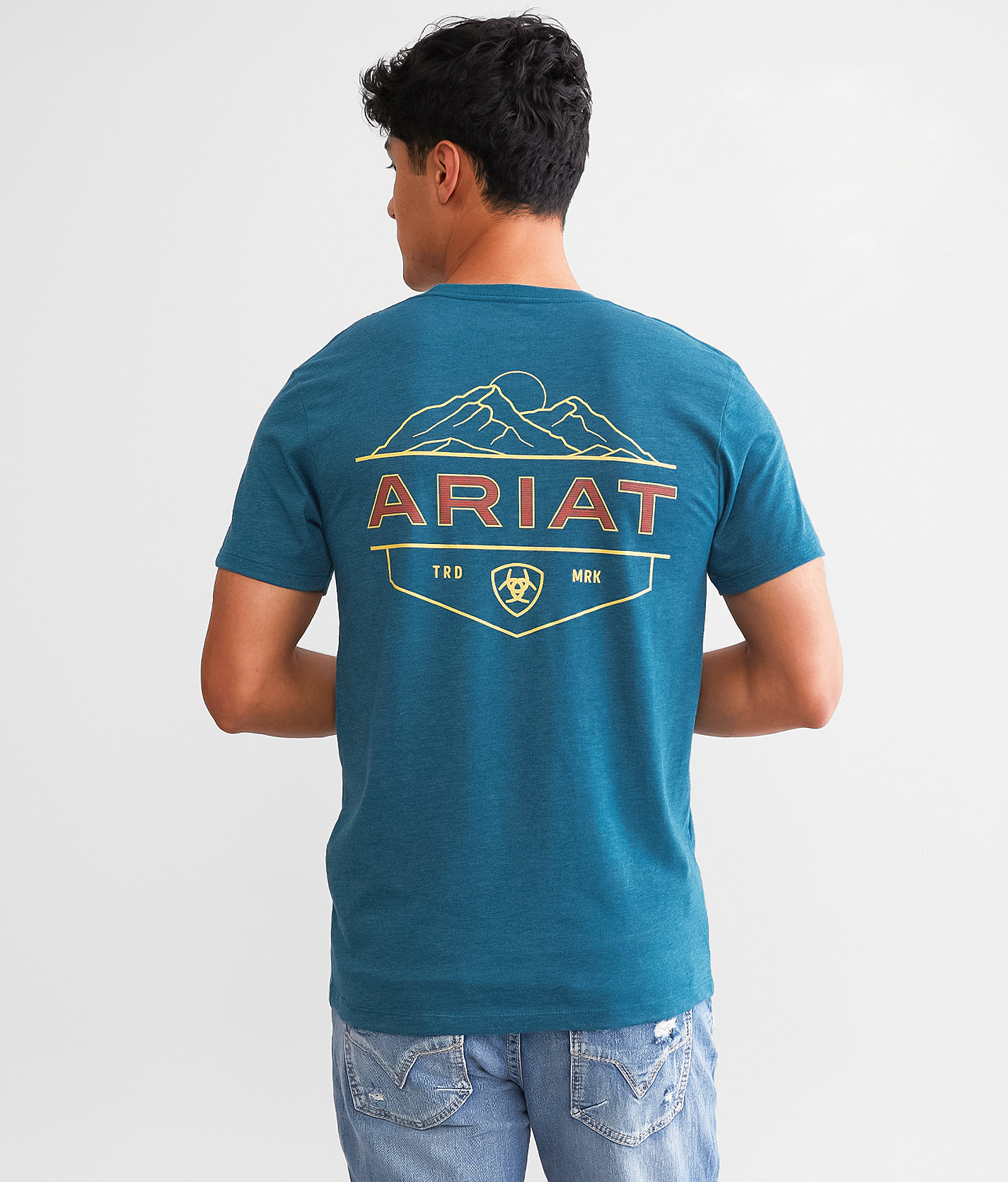 Ariat Ranger Peak T-Shirt - Men's T-Shirts in Deep Sea Heather