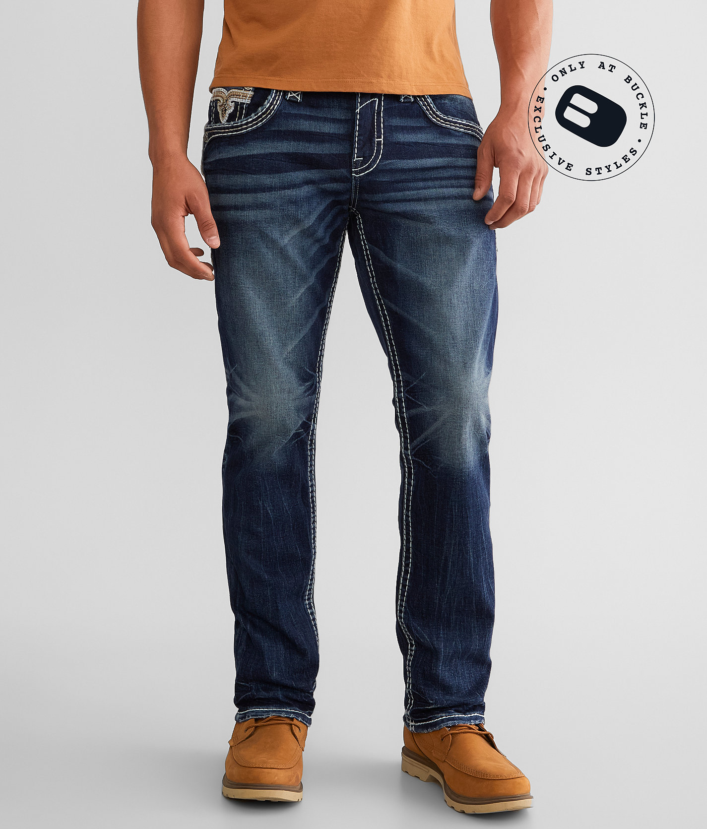 Rock Revival Egor Relaxed Taper Stretch Jean - Men's Jeans in Egor EQ202