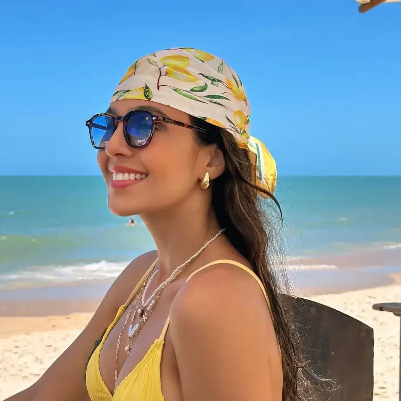 Silk Scarf Lemon Fruit