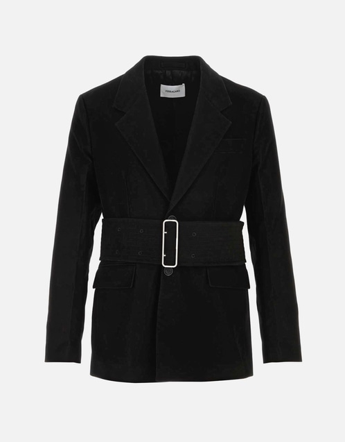 Men's Cotton Belt Blazer