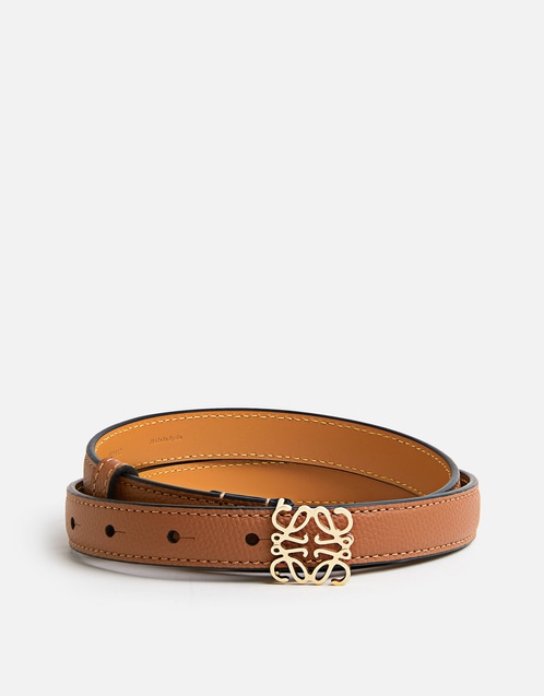 Anagram Pebble Grain Calfskin Belt