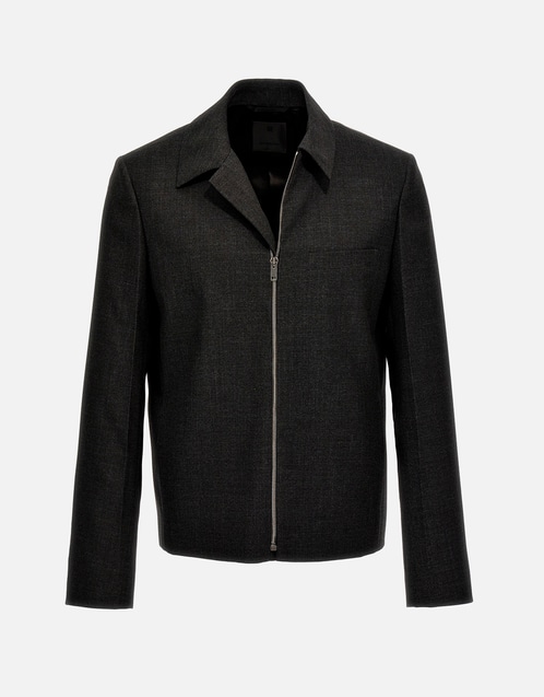 Men's Wool Cropped Blouson Jacket