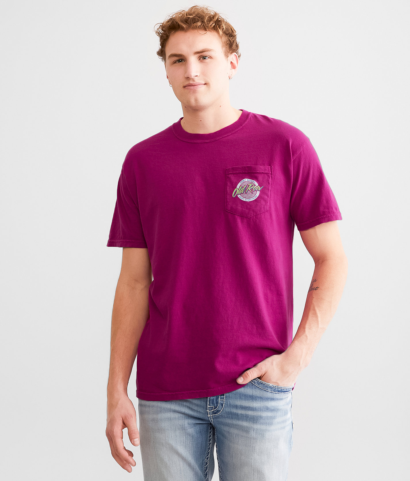 Old Row Circle T-Shirt - Men's T-Shirts in Boysenberry
