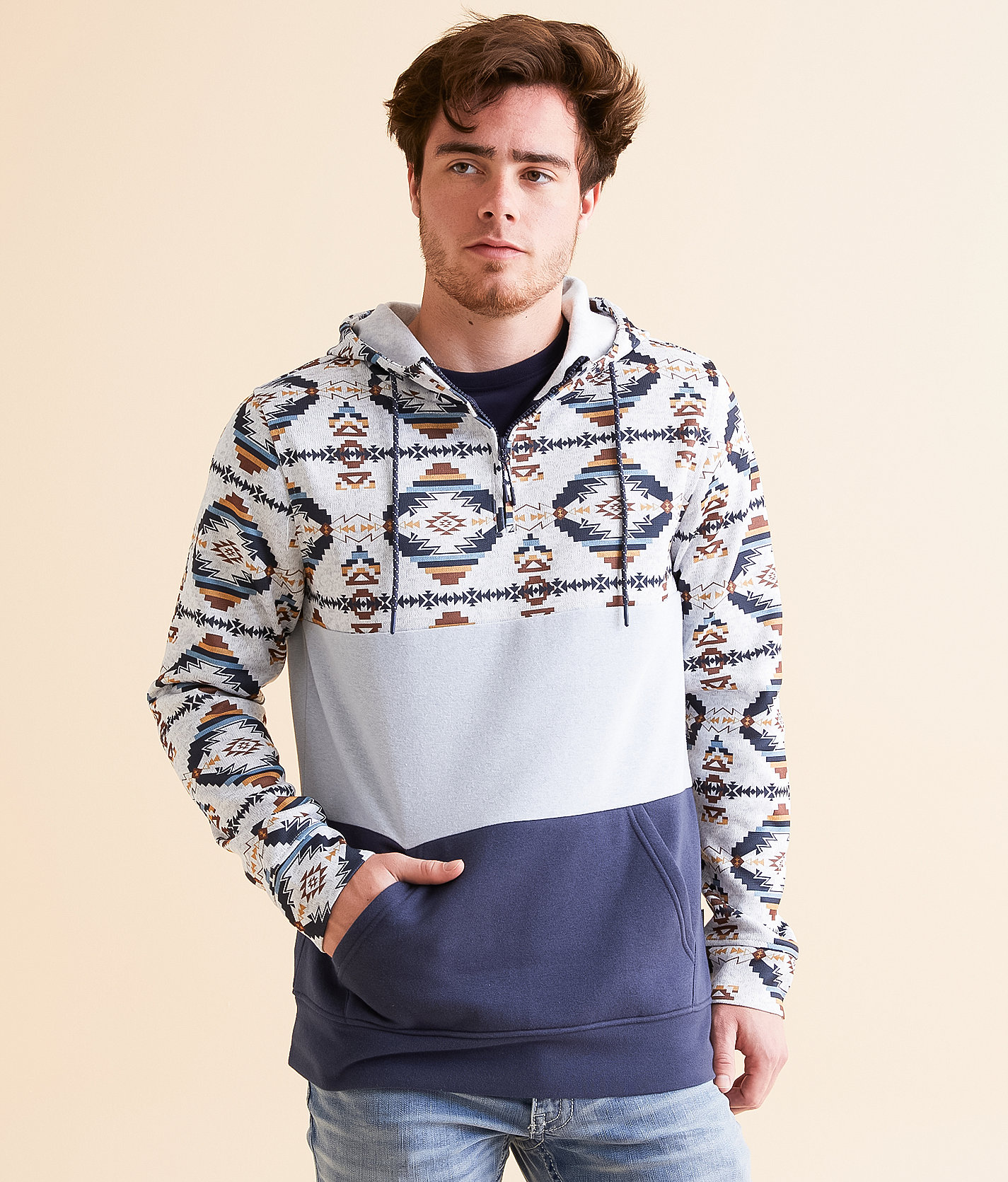 Departwest Cozy Southwestern Hoodie - Men's Sweatshirts in Multi