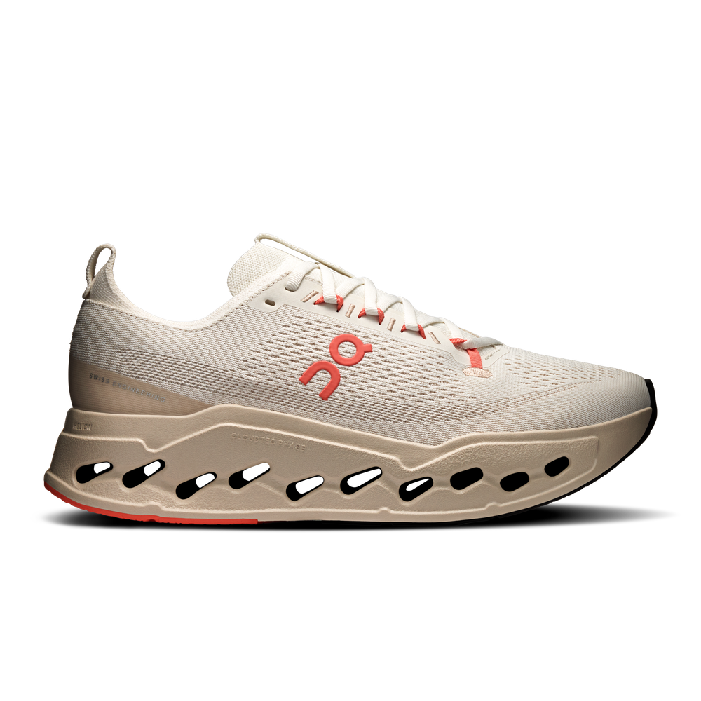 ON Cloudsurfer Max | Ivory/Salmon | Men's Responsive Running and Walking Shoe