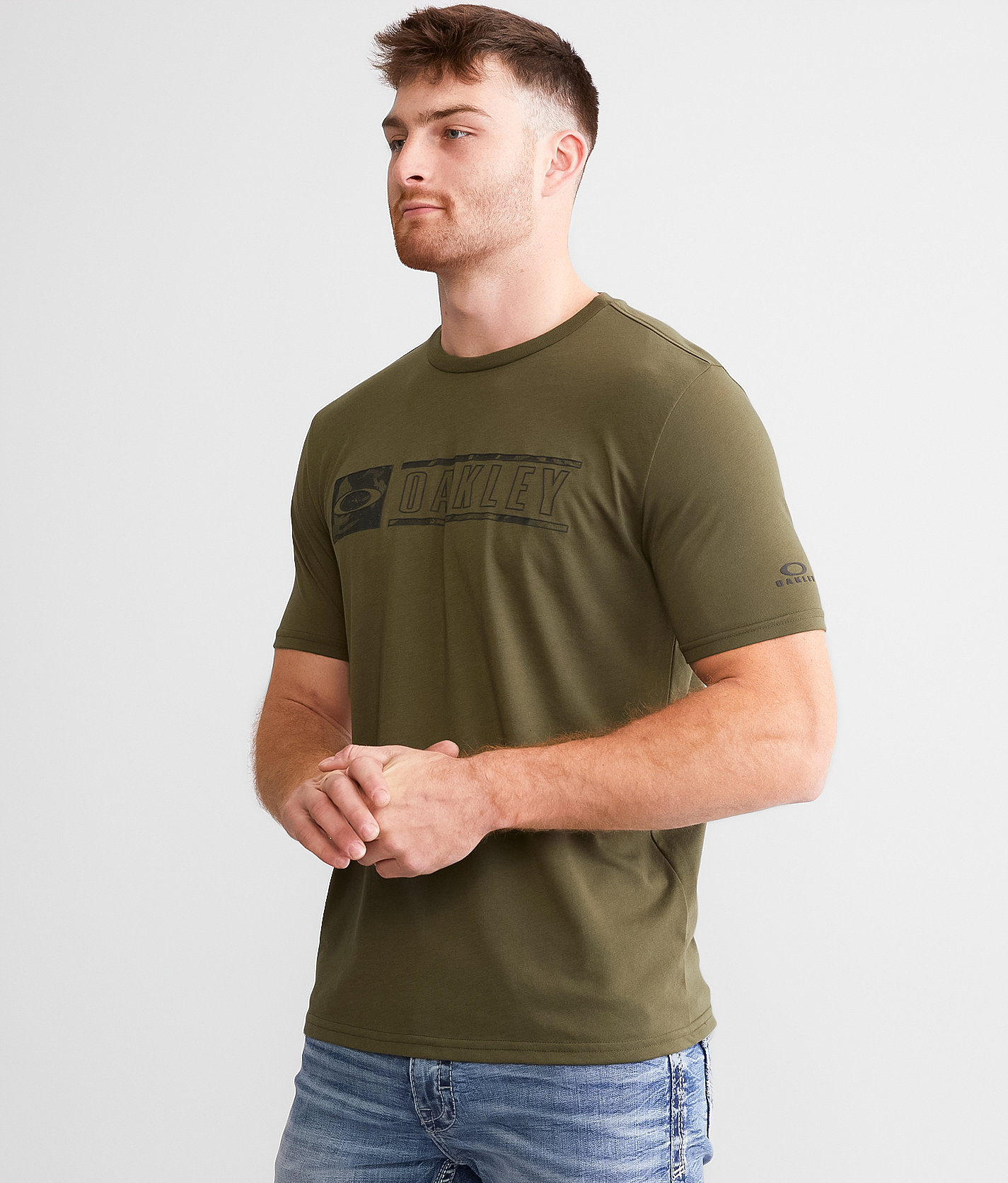 Oakley Bark Plate O Hydrolix™ T-Shirt - Men's T-Shirts in New Dark Brush