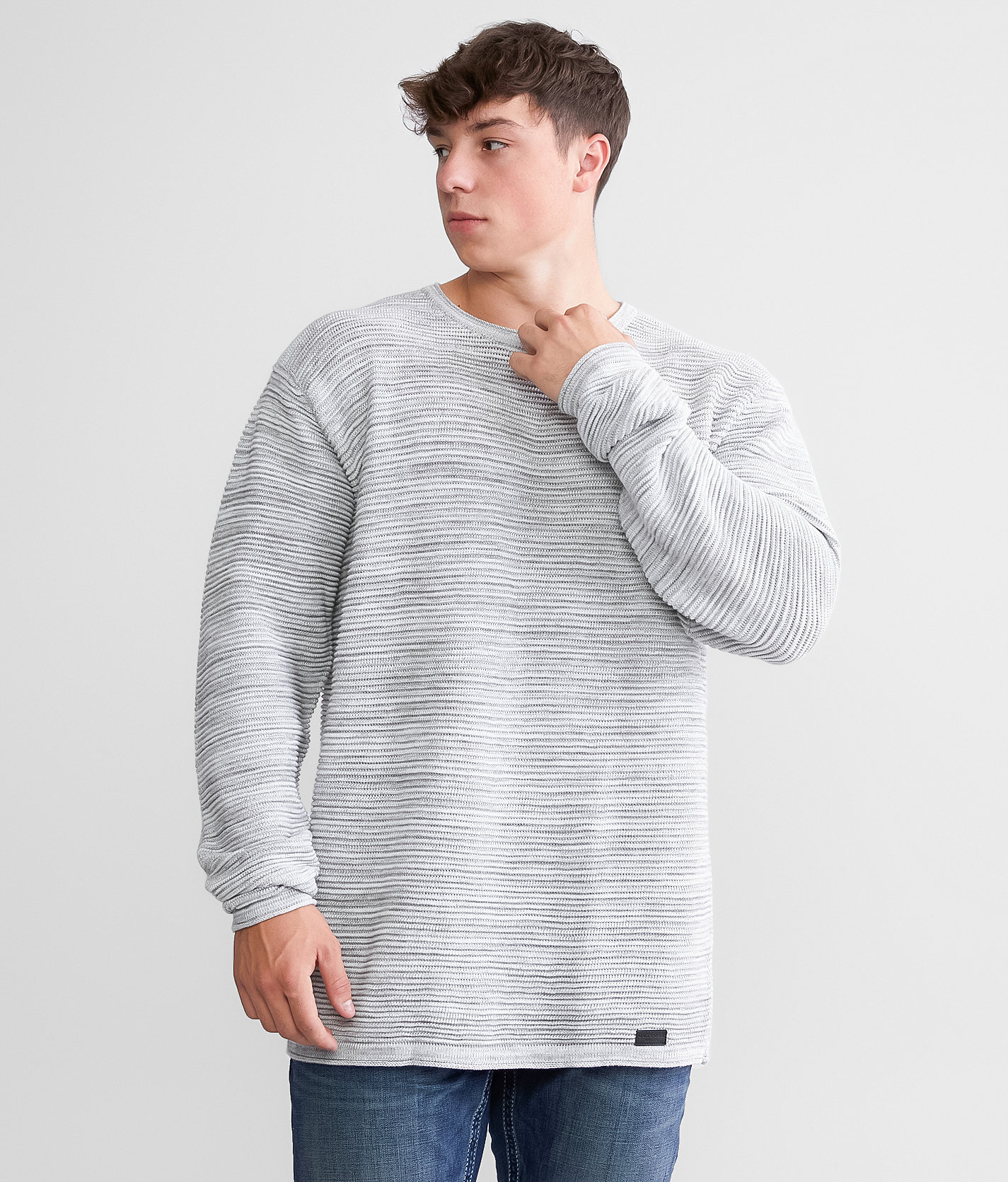 Outpost Makers Ribbed Sweater - Men's Sweaters in Platinum