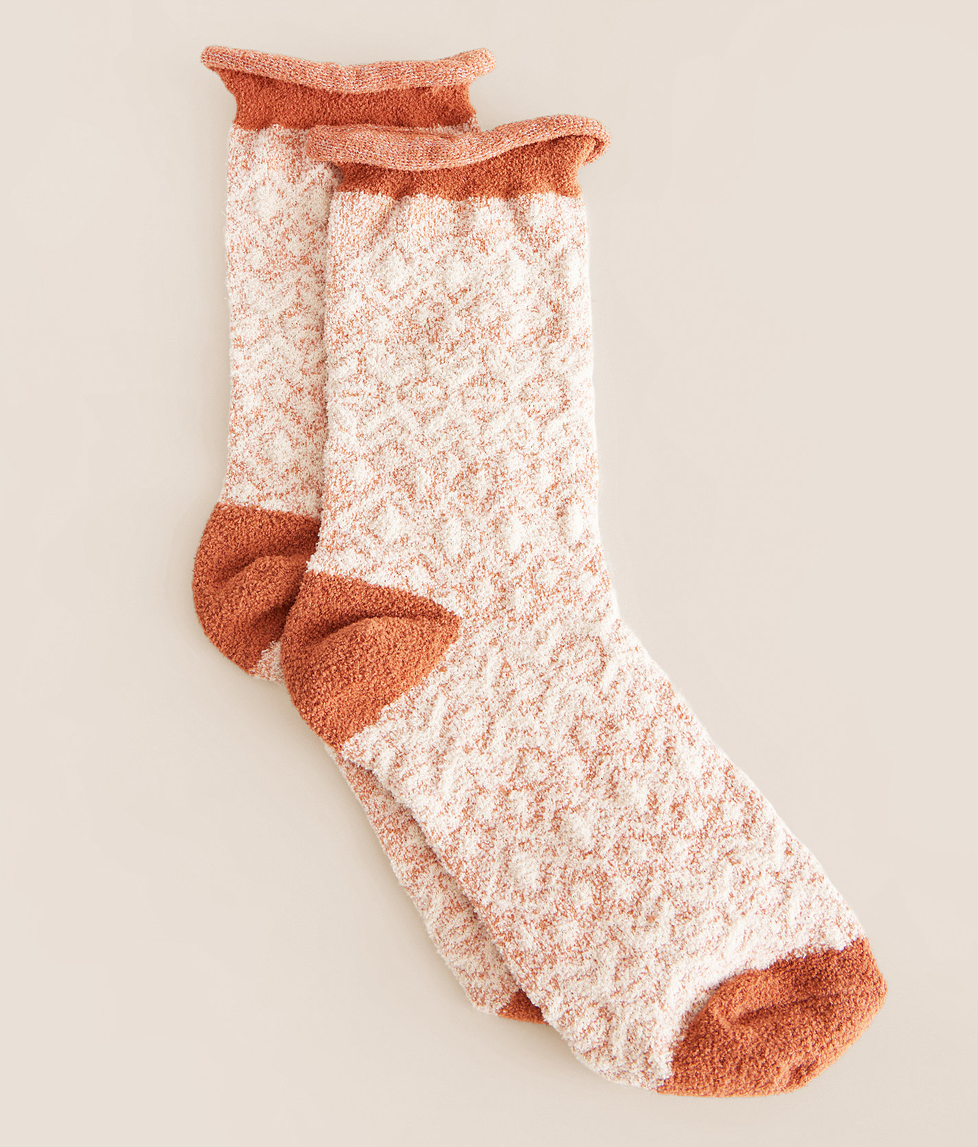 BKE x Muk Luks Cozy Motif Socks - Women's Socks in Pecan