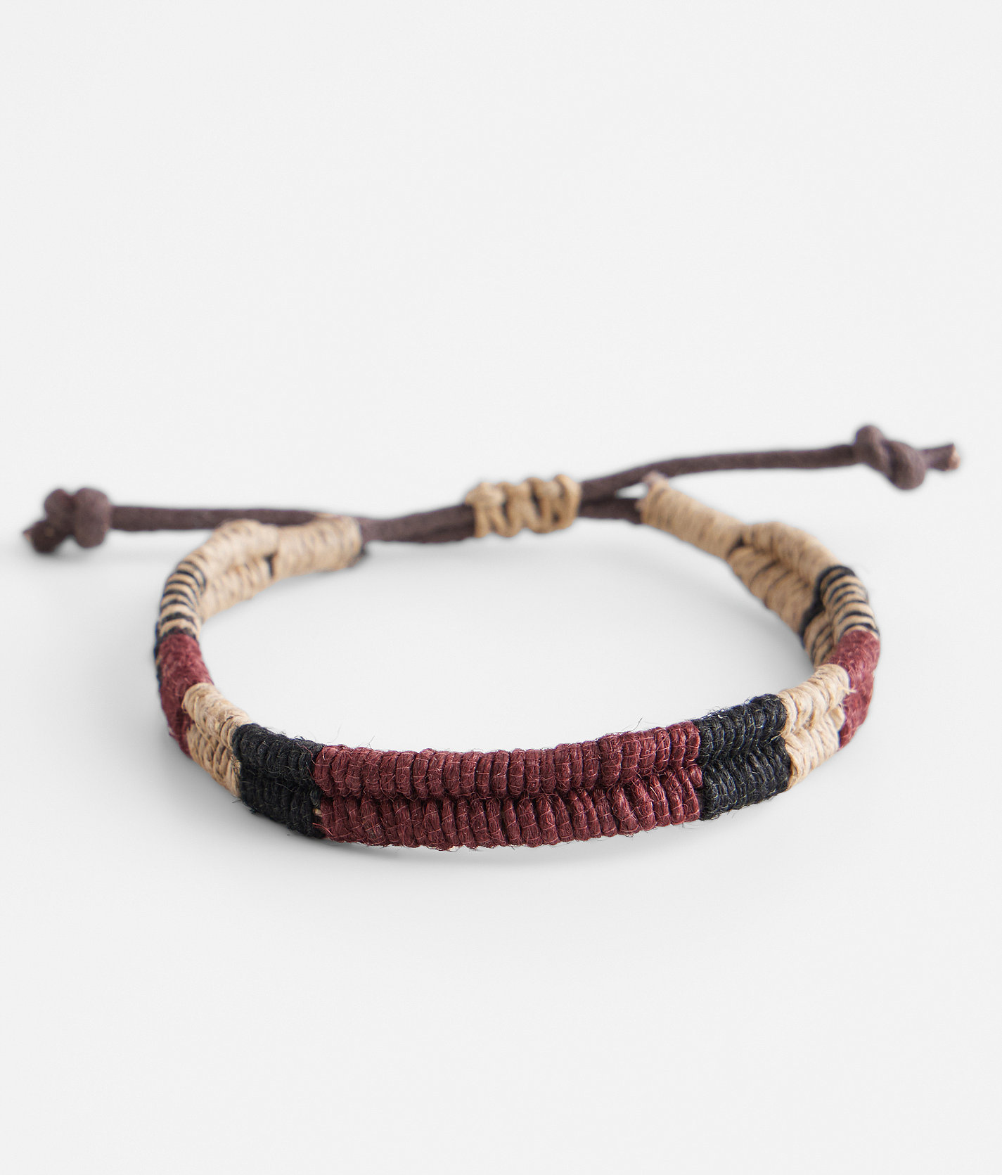BKE Jute Slider Bracelet - Men's Jewelry in Black Brown