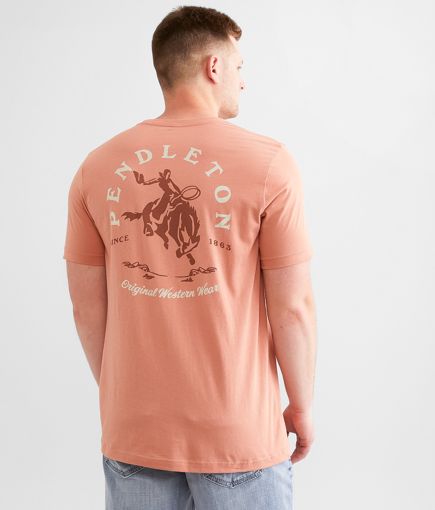 Pendleton Bucking Horse T-Shirt - Men's T-Shirts in Terracotta