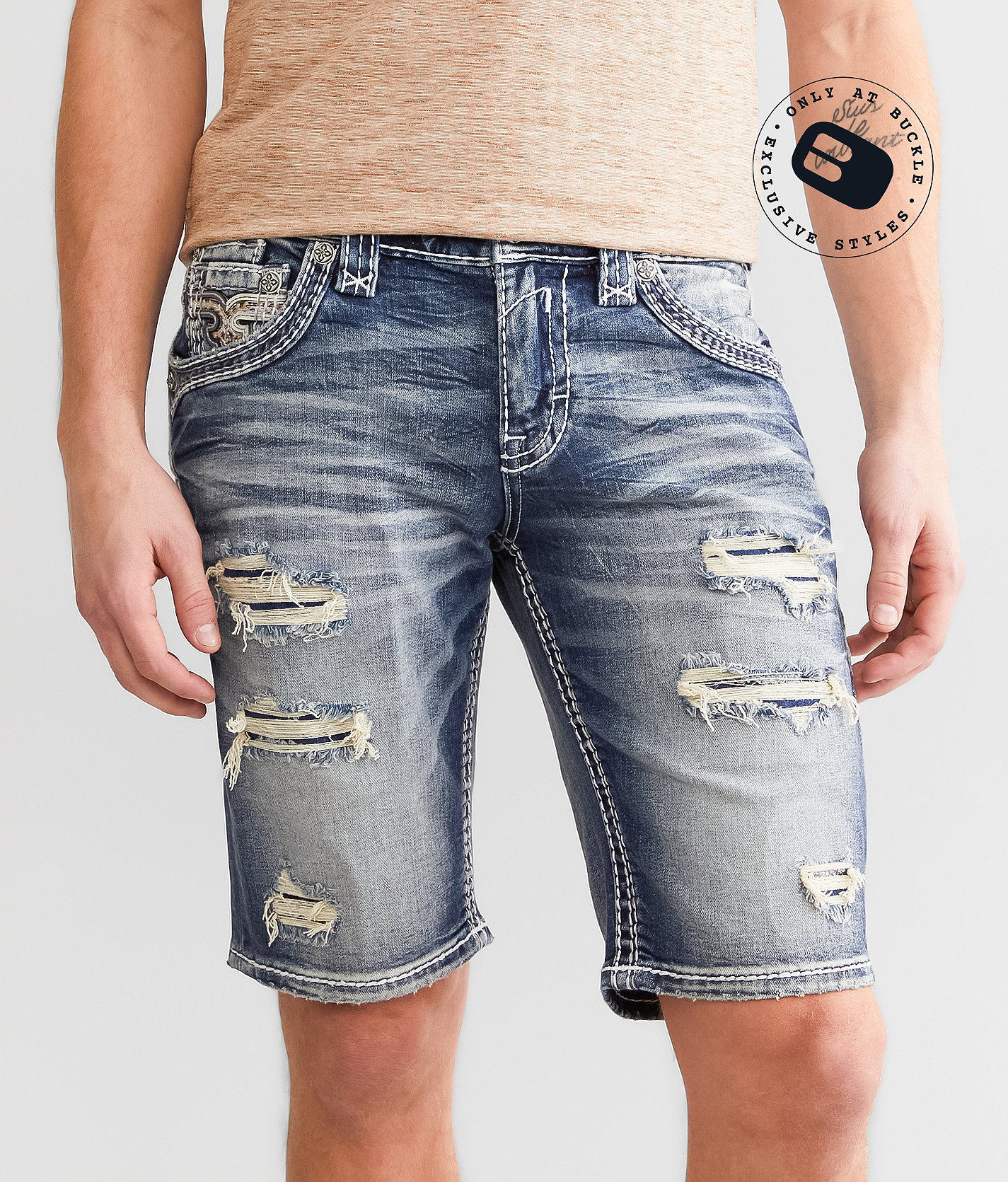 Rock Revival Bradlee 12" Stretch Short - Men's Shorts in Bradlee H205