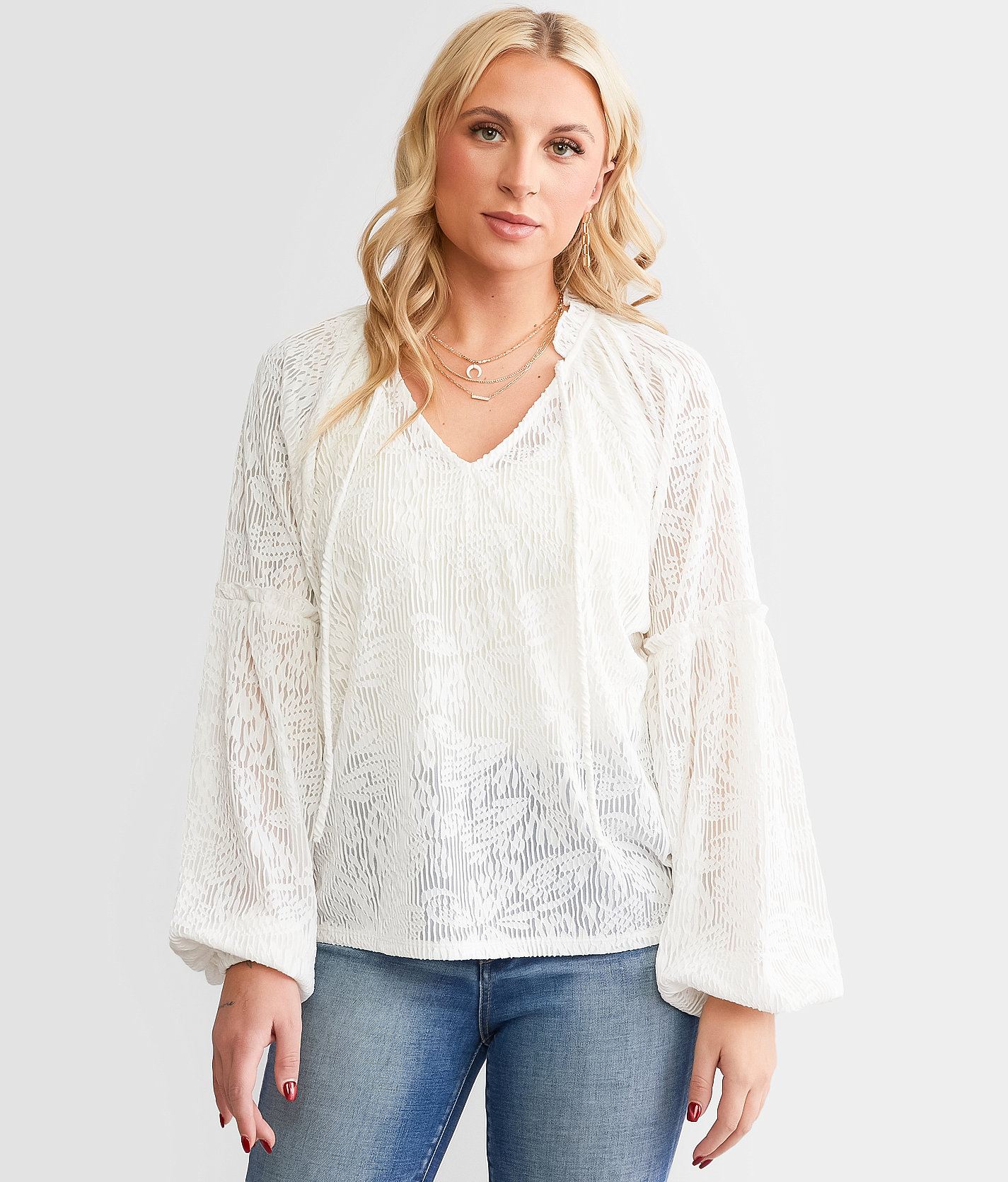 Daytrip Textured Jacquard Top - Women's Shirts & Blouses in Ivory