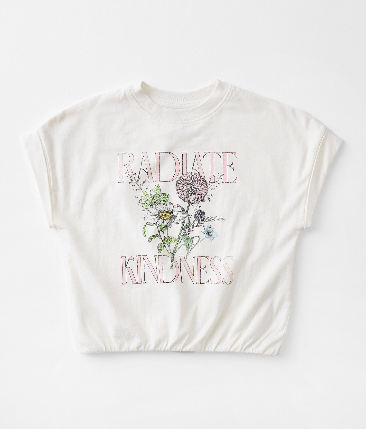 Girls - Modish Rebel Radiate Kindness T-Shirt - Girl's T-Shirts in Cream