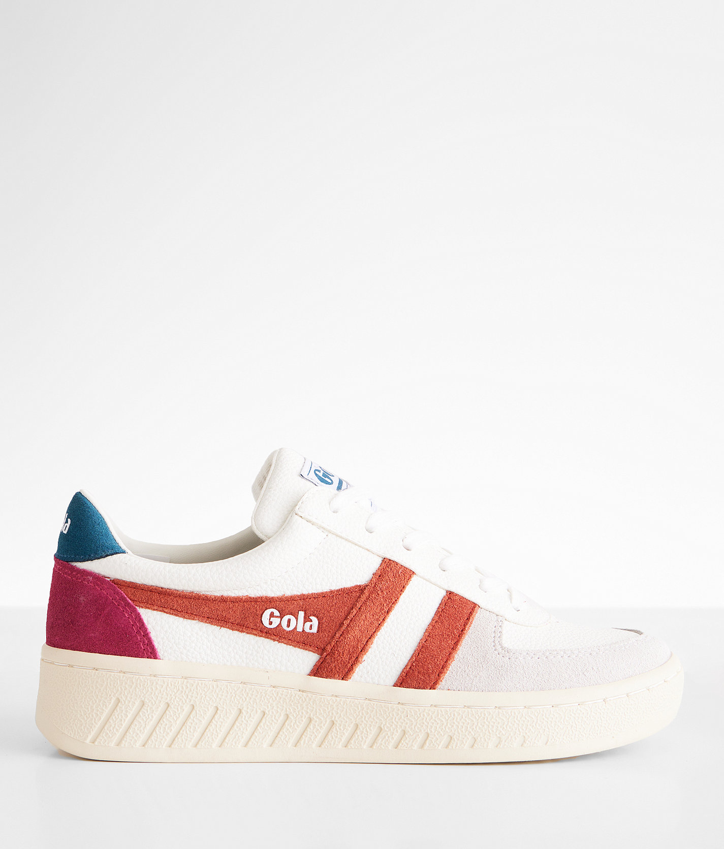 Gola® Grandslam Trident Sneaker - Women's Shoes in White Orange Spice
