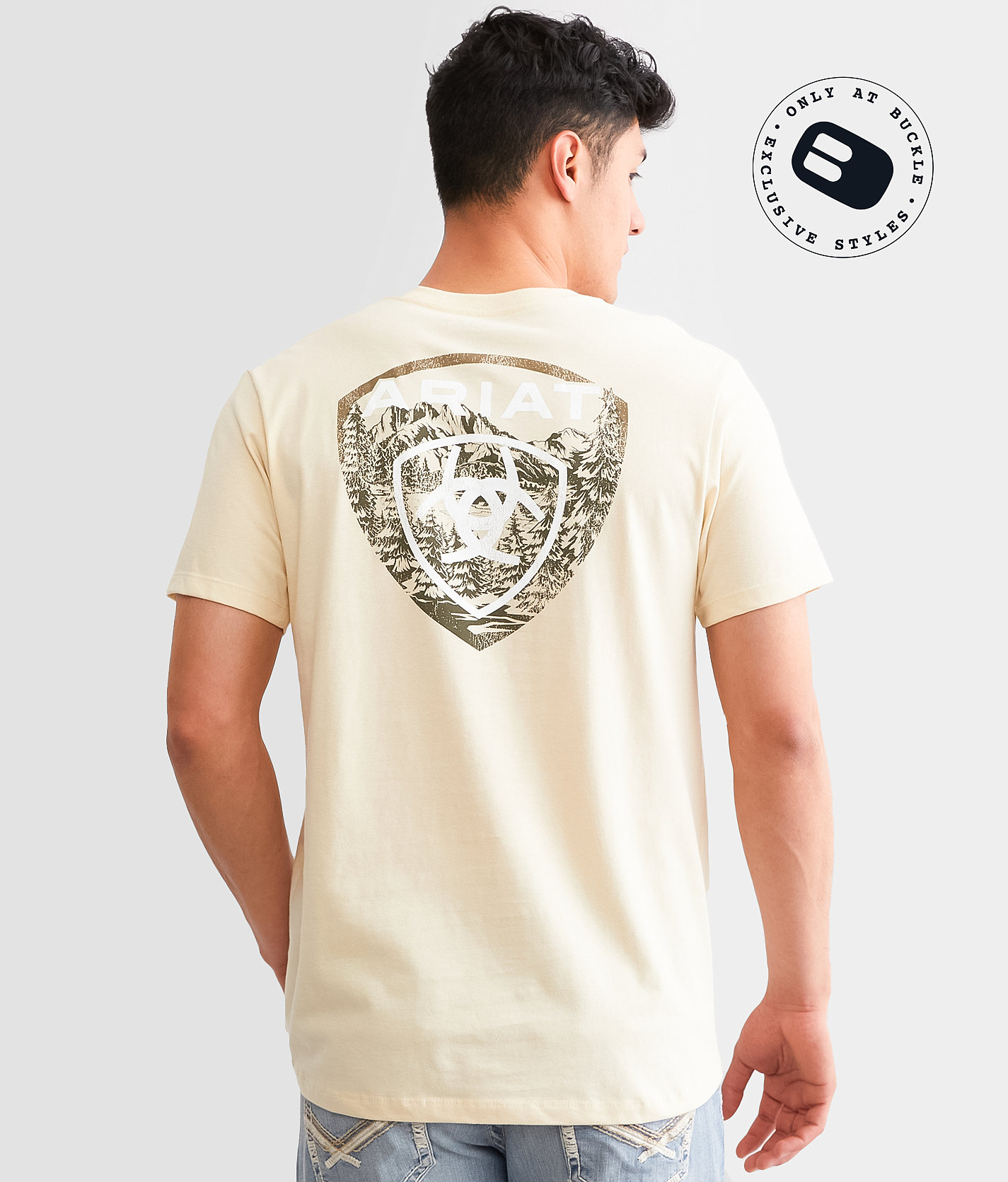Ariat Forest Badge T-Shirt - Men's T-Shirts in Wood Ash