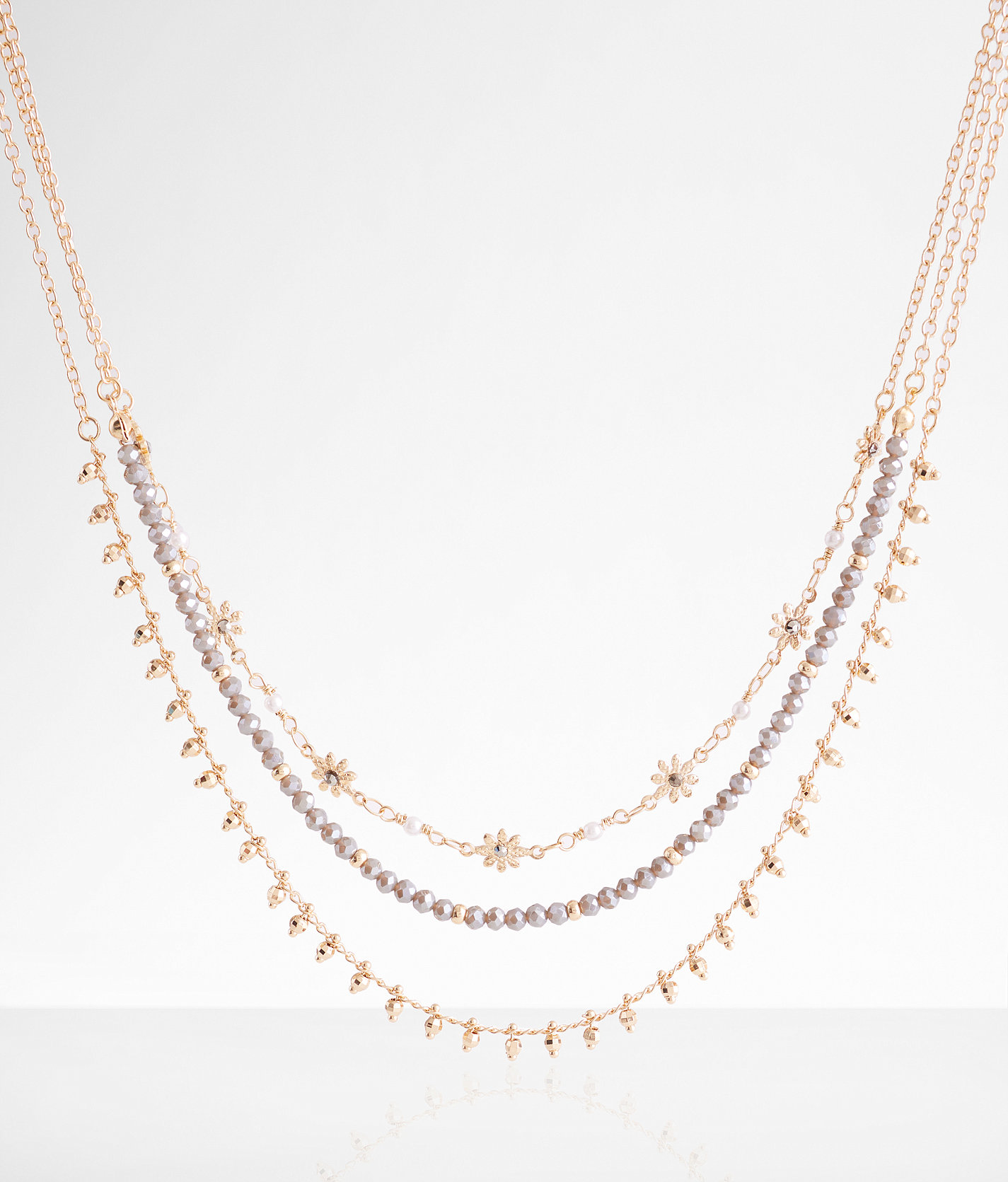 boutique by BKE 3 Pack Beaded Necklace Set - Women's Jewelry in Gold