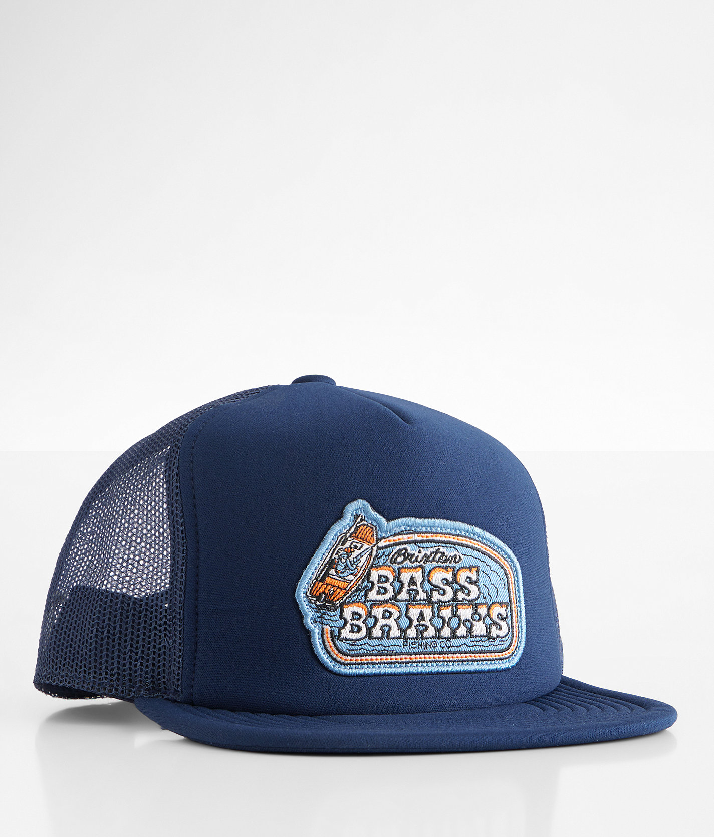 Brixton Bass Brains Trucker Hat - Men's Hats in Washed Navy