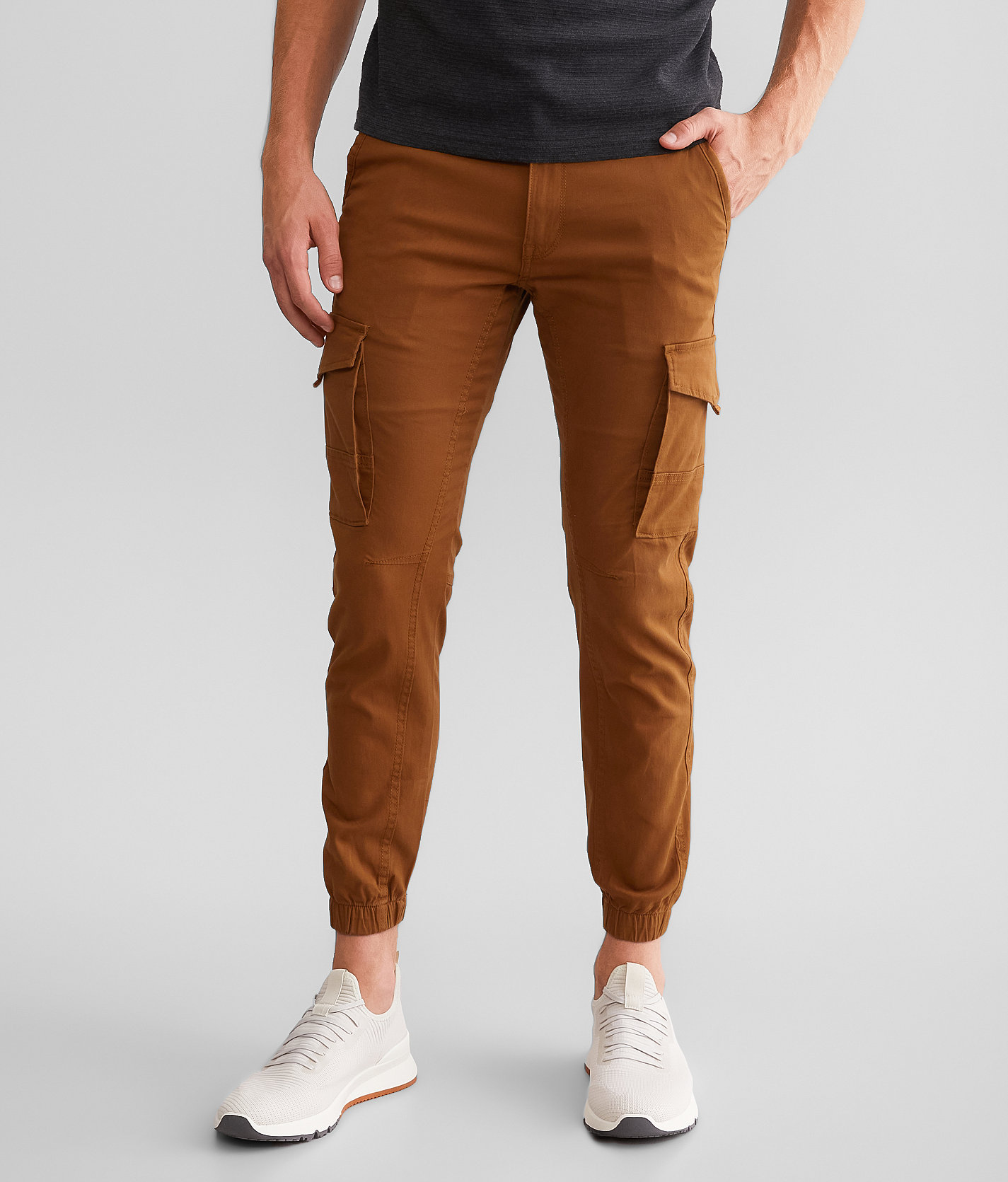 Jack&Jones® Paul Tapered Cargo Stretch Pant - Men's Pants in Rubber