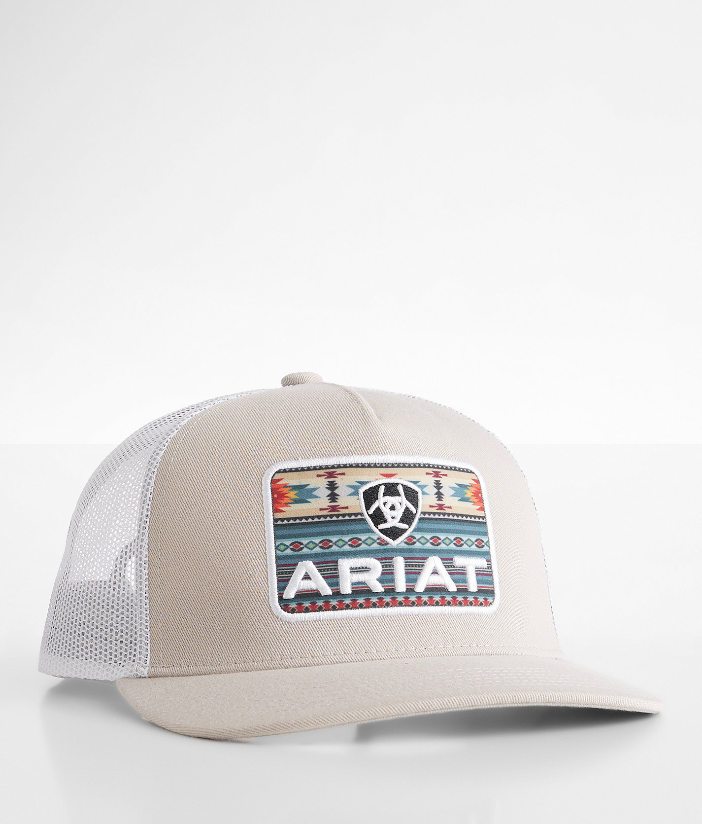 Ariat Aztec Trucker Hat - Men's Hats in Cream