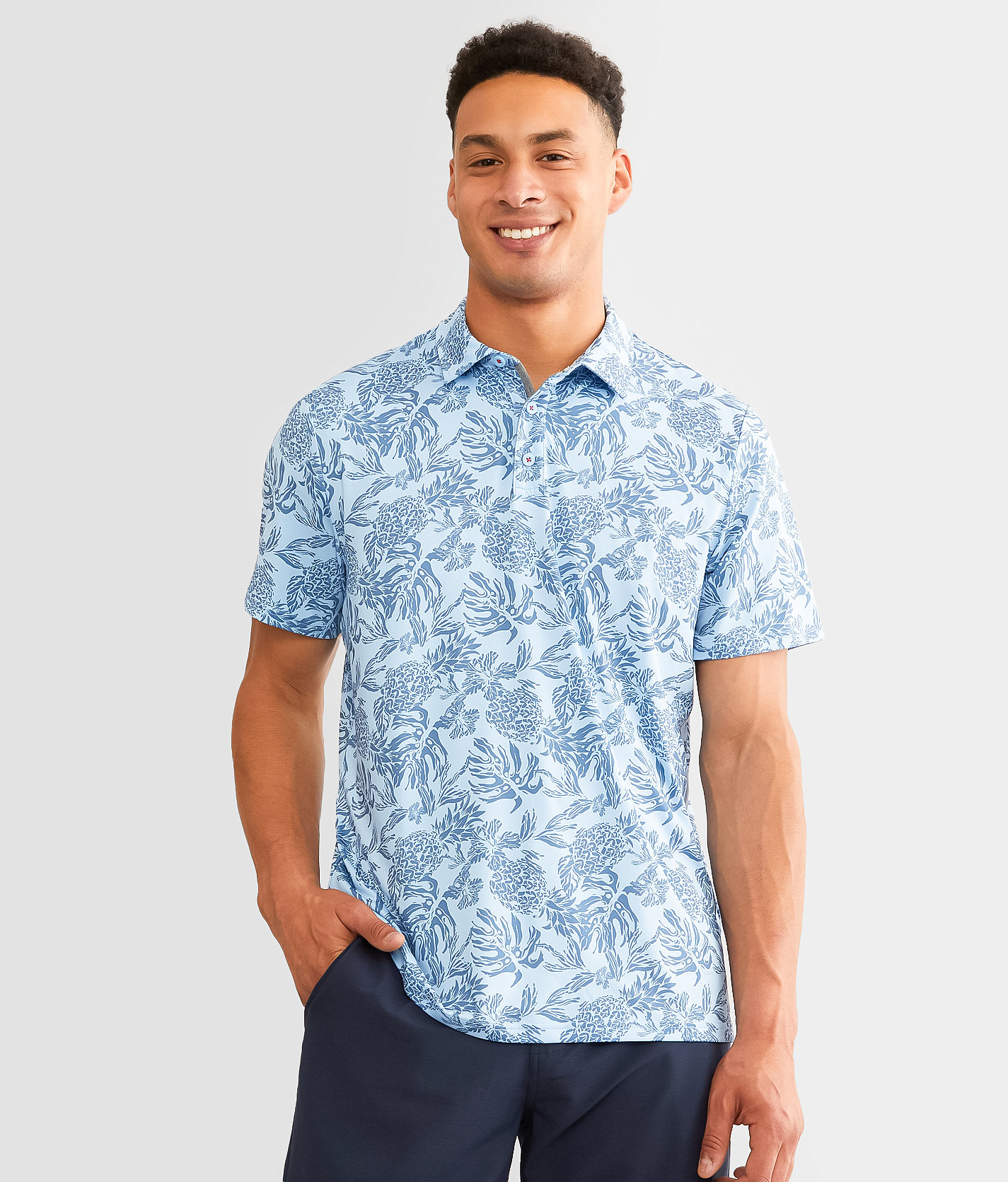 Flag & Anthem Tallahassee Performance Polo - Men's Polos in Light Blue Combo