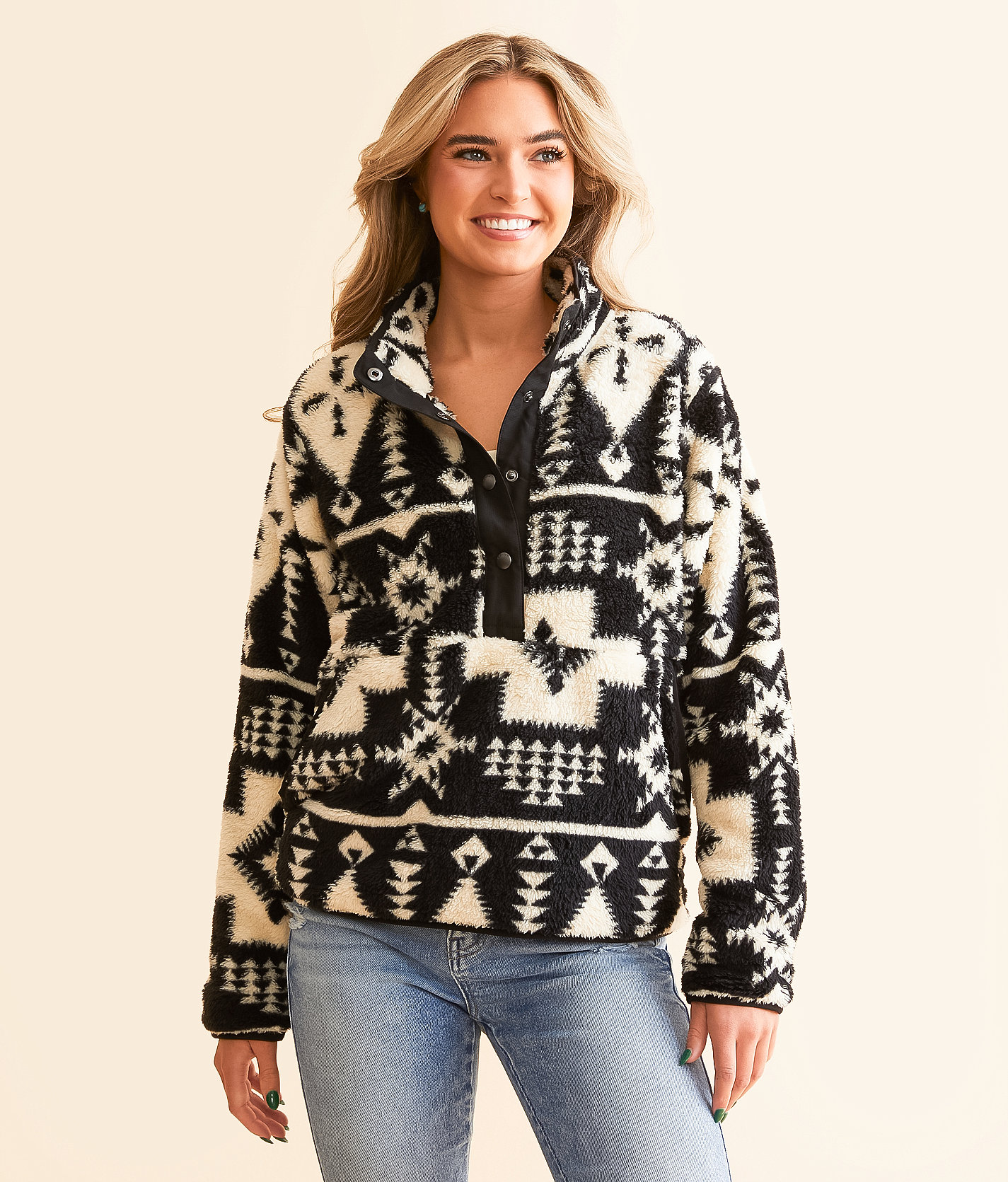 Ariat Berber Fleece Pullover - Women's Sweatshirts in Winslow Southwest Print