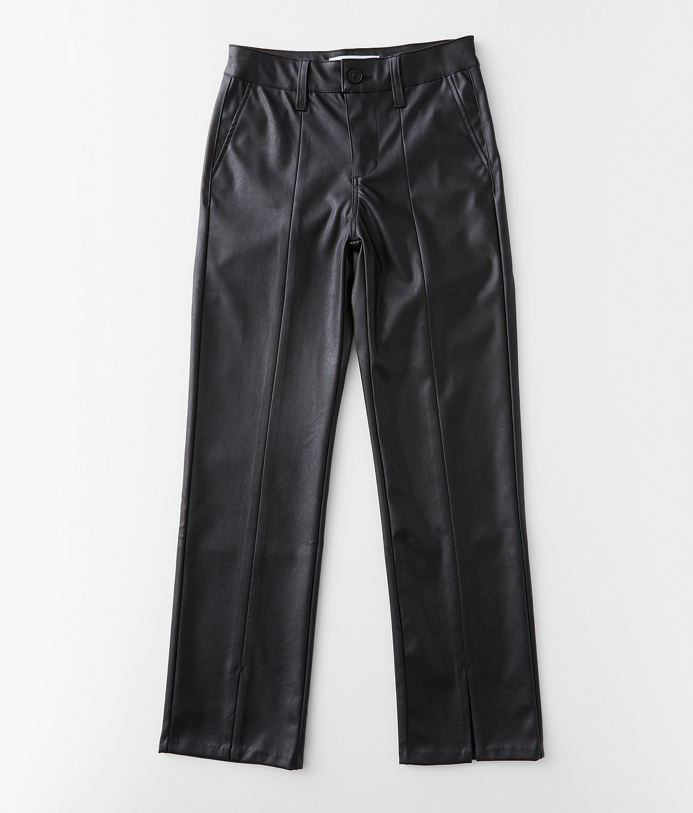 Girls - KanCan Signature Faux Leather Split Pant - Girl's Pants in Black