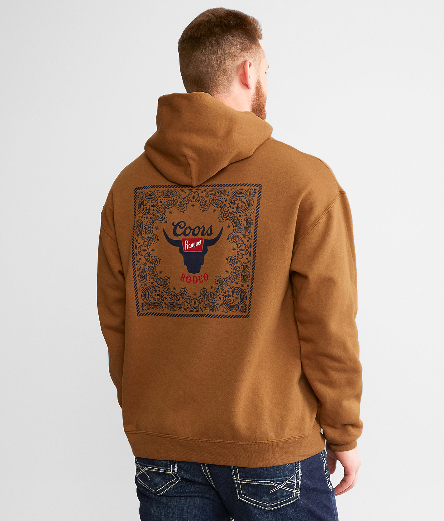 Brew City Coors® Banquet Bandana Hooded Sweatshirt - Men's Sweatshirts in Mustard