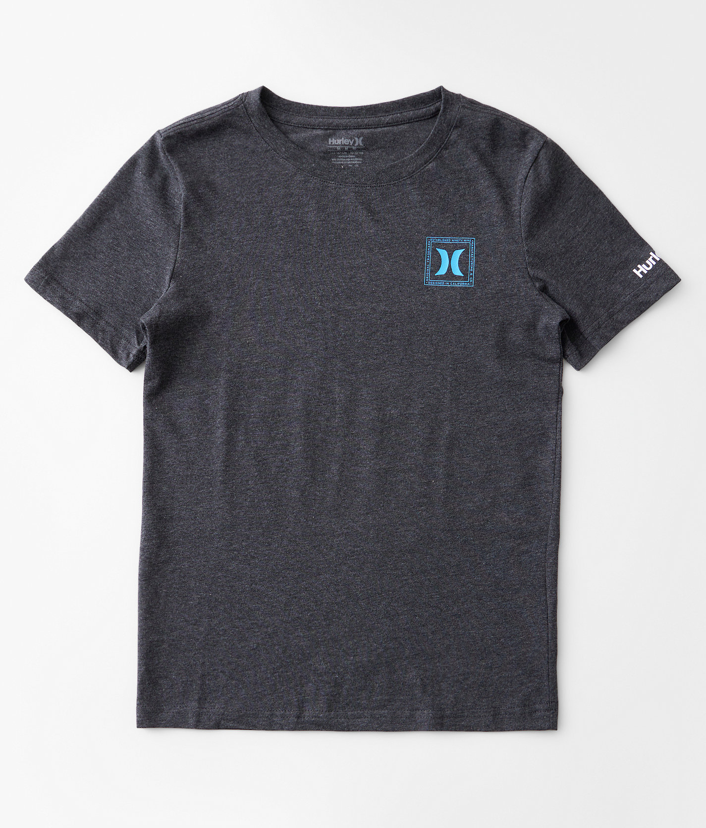 Boys - Hurley Checked Out T-Shirt - Boy's T-Shirts in Black Heather