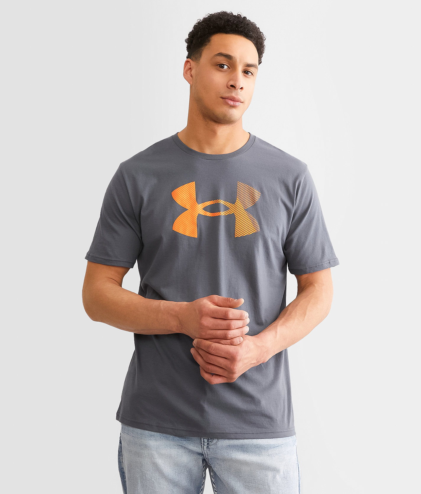 Under Armour® Big Logo T-Shirt - Men's T-Shirts in Castlerock Atomic Orange