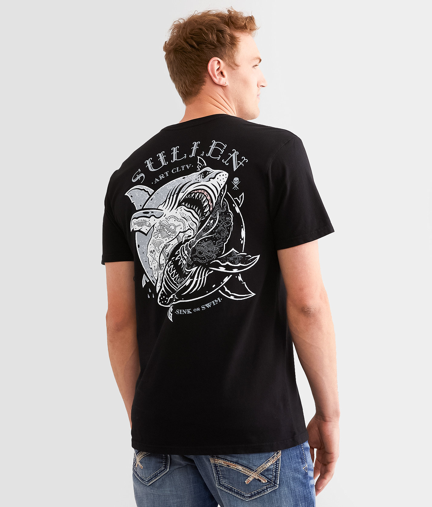 Sullen Sink Or Swim T-Shirt - Men's T-Shirts in Jet Black