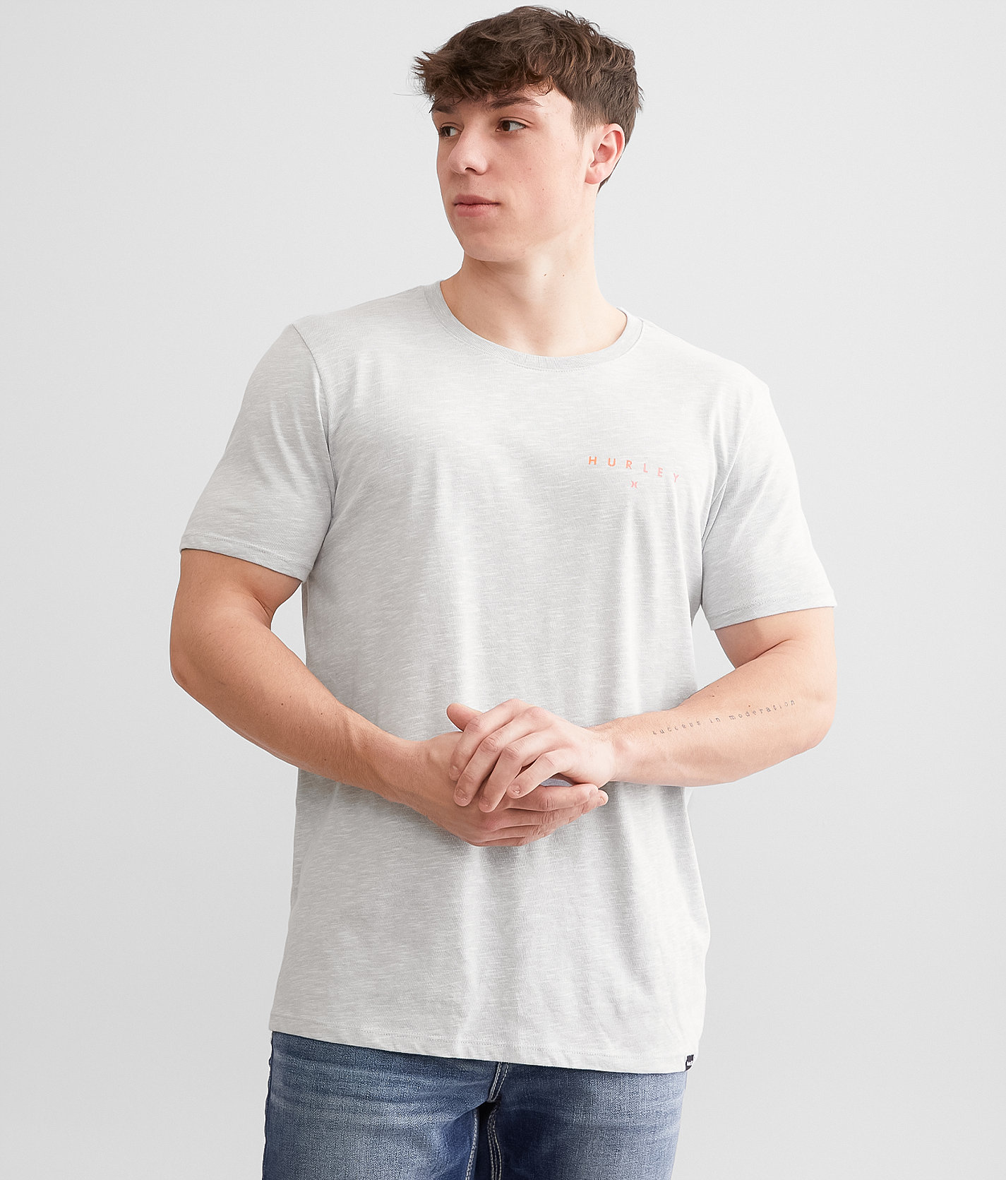 Hurley Easy Tropical T-Shirt - Men's T-Shirts in Wolf Grey