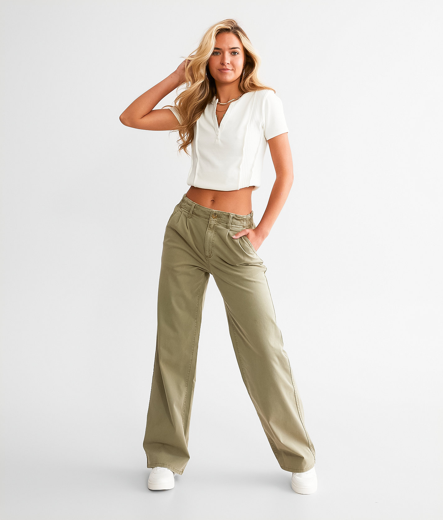 BKE Washed Stretch Pant - Women's Pants in Olive