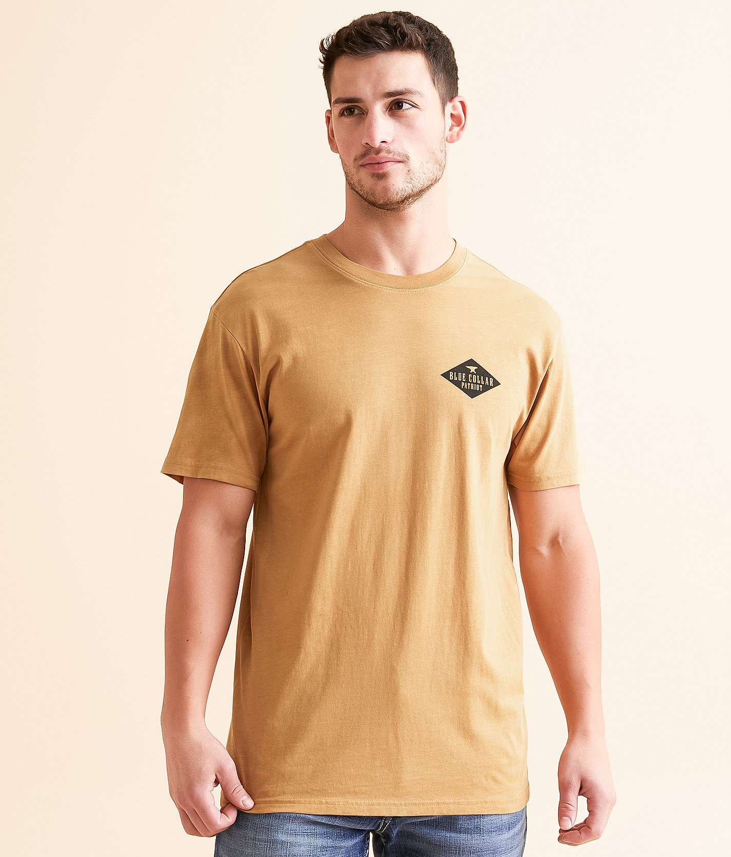 Howitzer Blue Collar Forged T-Shirt - Men's T-Shirts in Heather Burnt Gold