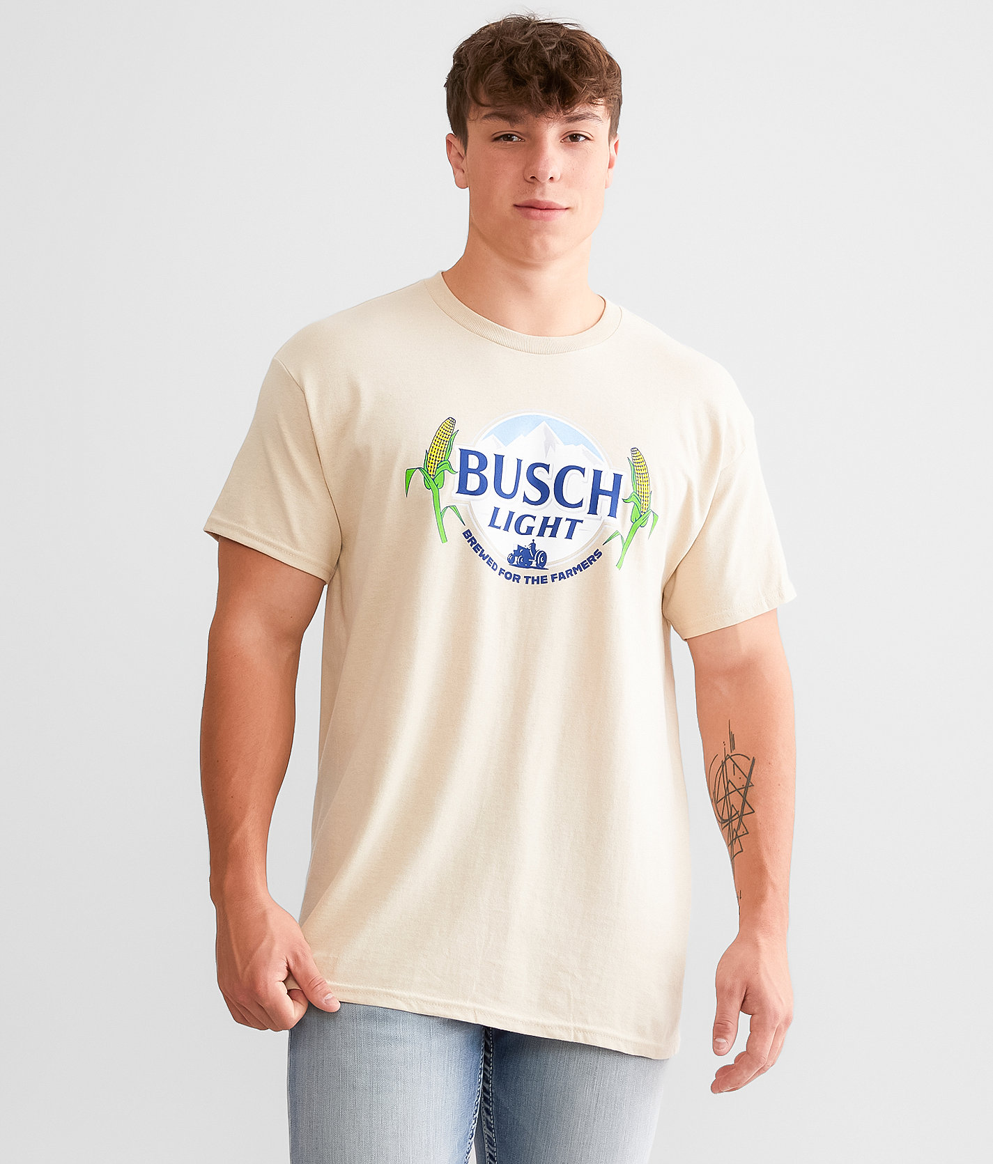 Brew City Busch Light® Farmer T-Shirt - Men's T-Shirts in Sand