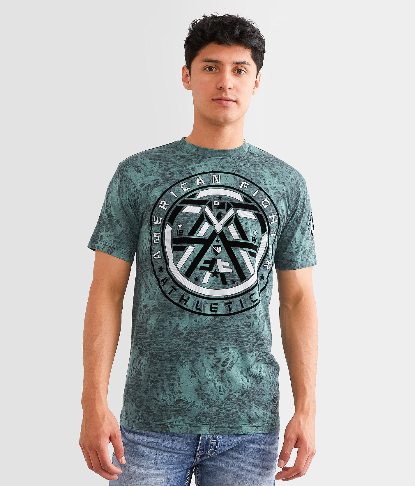 American Fighter Hazelwood T-Shirt - Men's T-Shirts in Oil Blue Blue Spruce