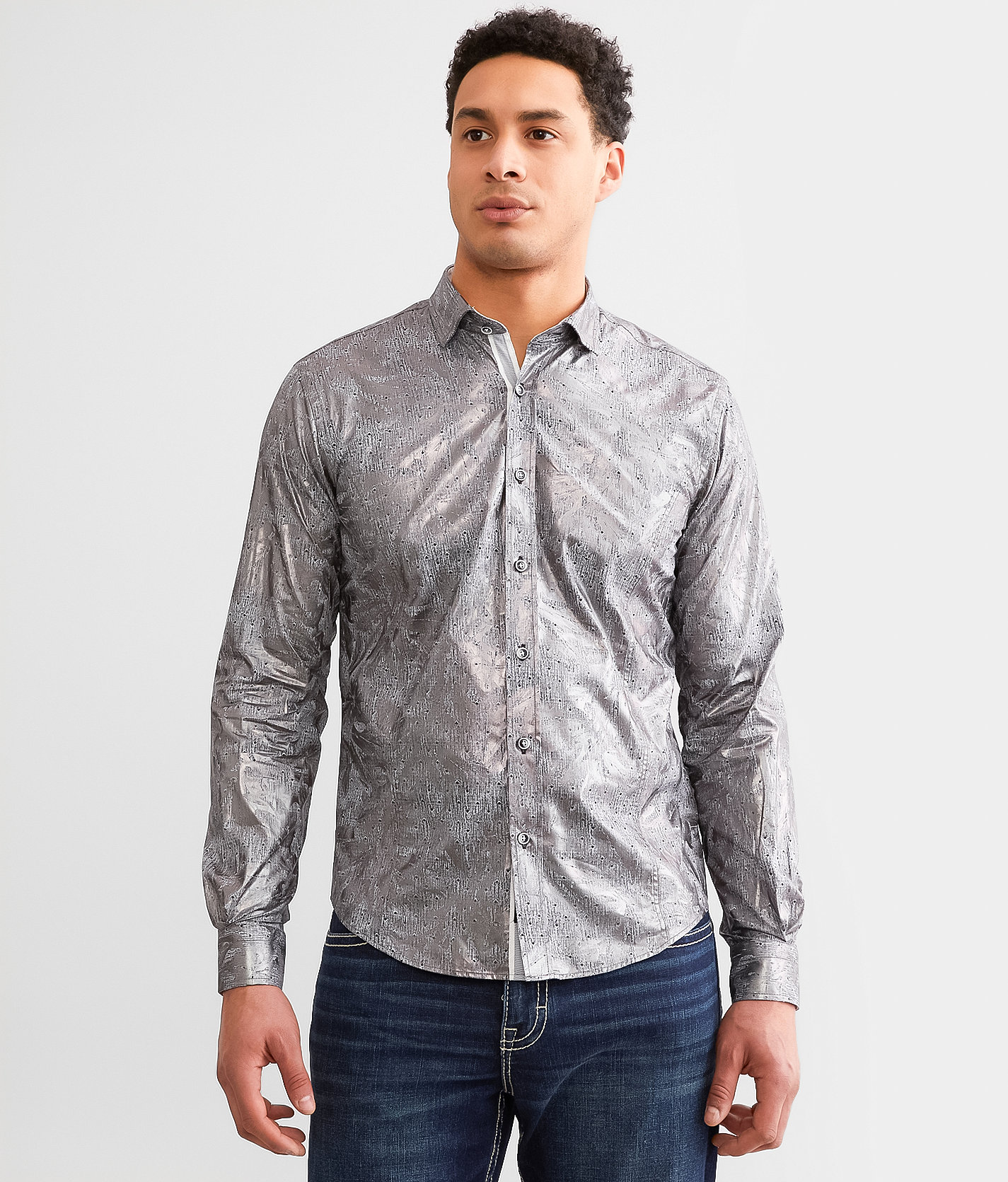 Eight X Metallic Shirt - Men's Shirts in Silver