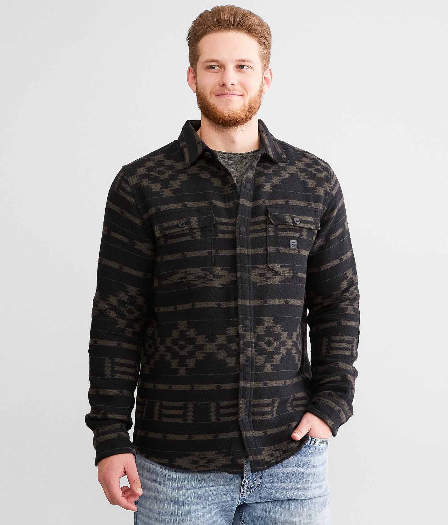 Roark Nordsman Teton Flannel Shirt - Men's Shirts in Dark Military Kikagaku