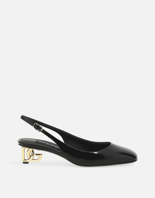 Jackie New Calfskin Square Toe Slingback Pumps