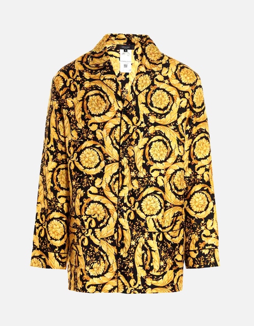 Barocco Silk Long-Sleeved Pajama Top