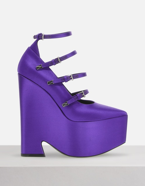 Storm Storm Satin Platform High-Heeled Pumps