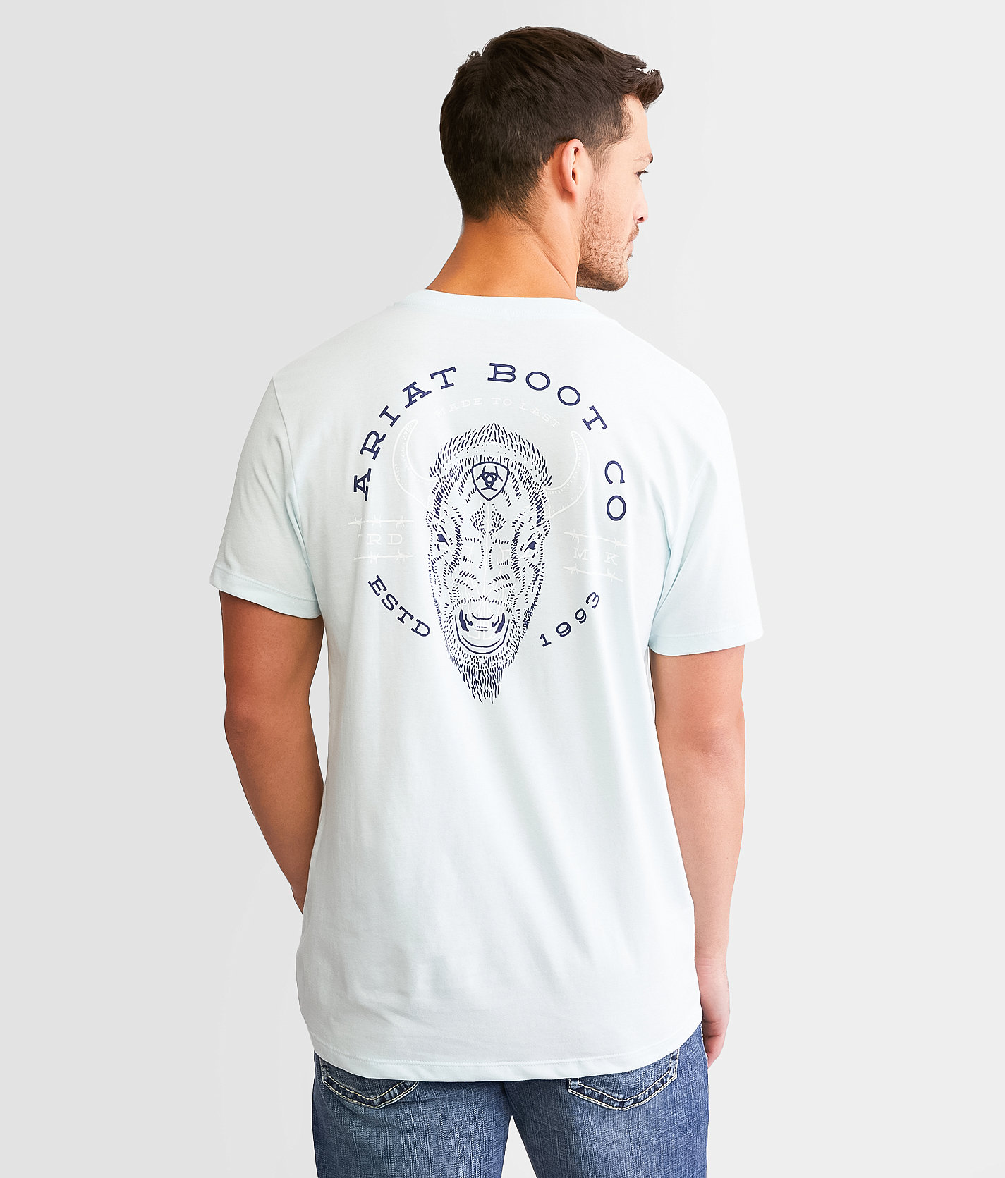 Ariat Over Under T-Shirt - Men's T-Shirts in Quiet Tide