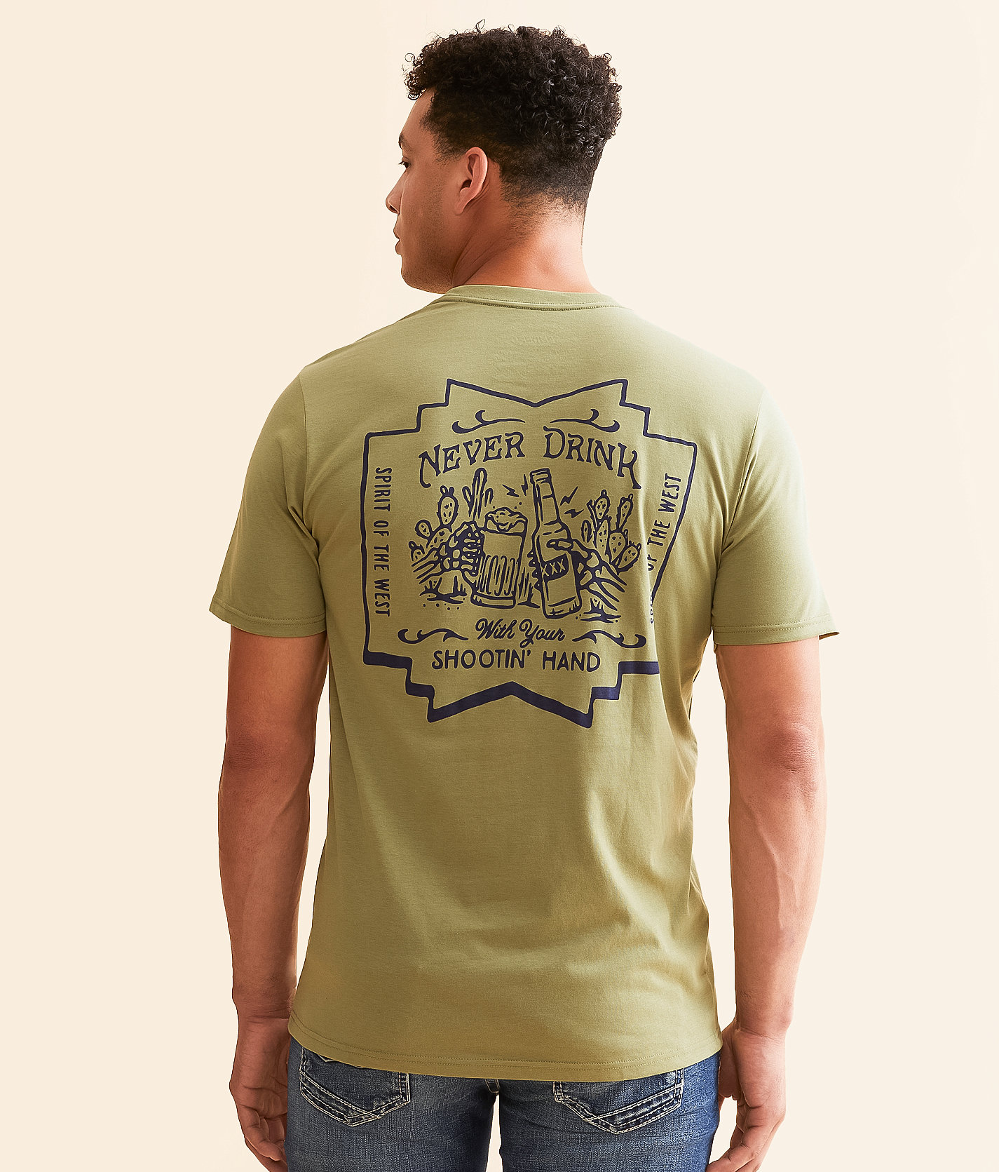 Sendero Provisions Co. Shootin' Hand Salud T-Shirt - Men's T-Shirts in Sage