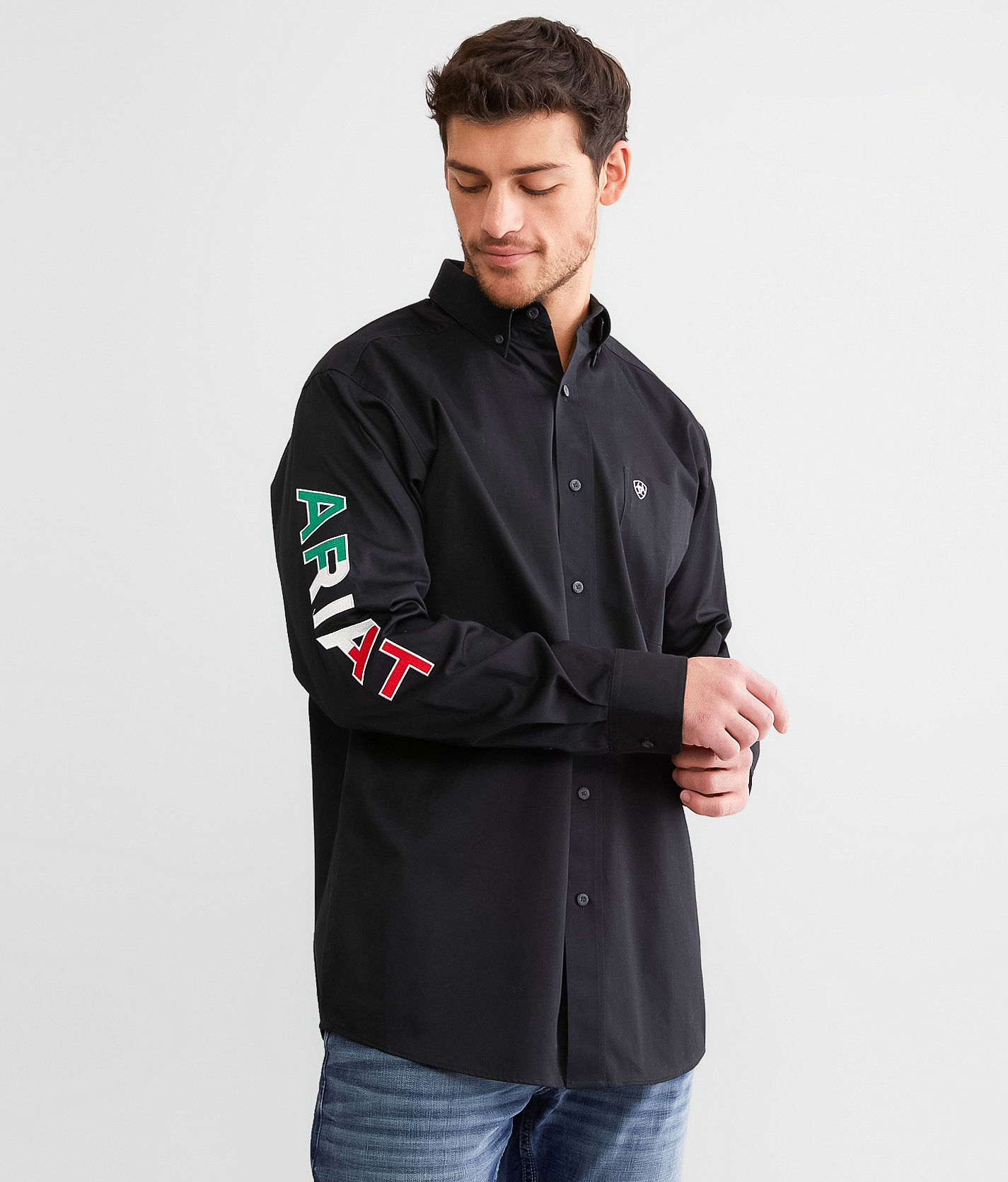 Ariat Team Logo Twill Shirt - Men's Shirts in Black Mexico