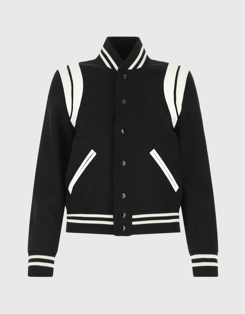 Wool Blend Bomber Jacket