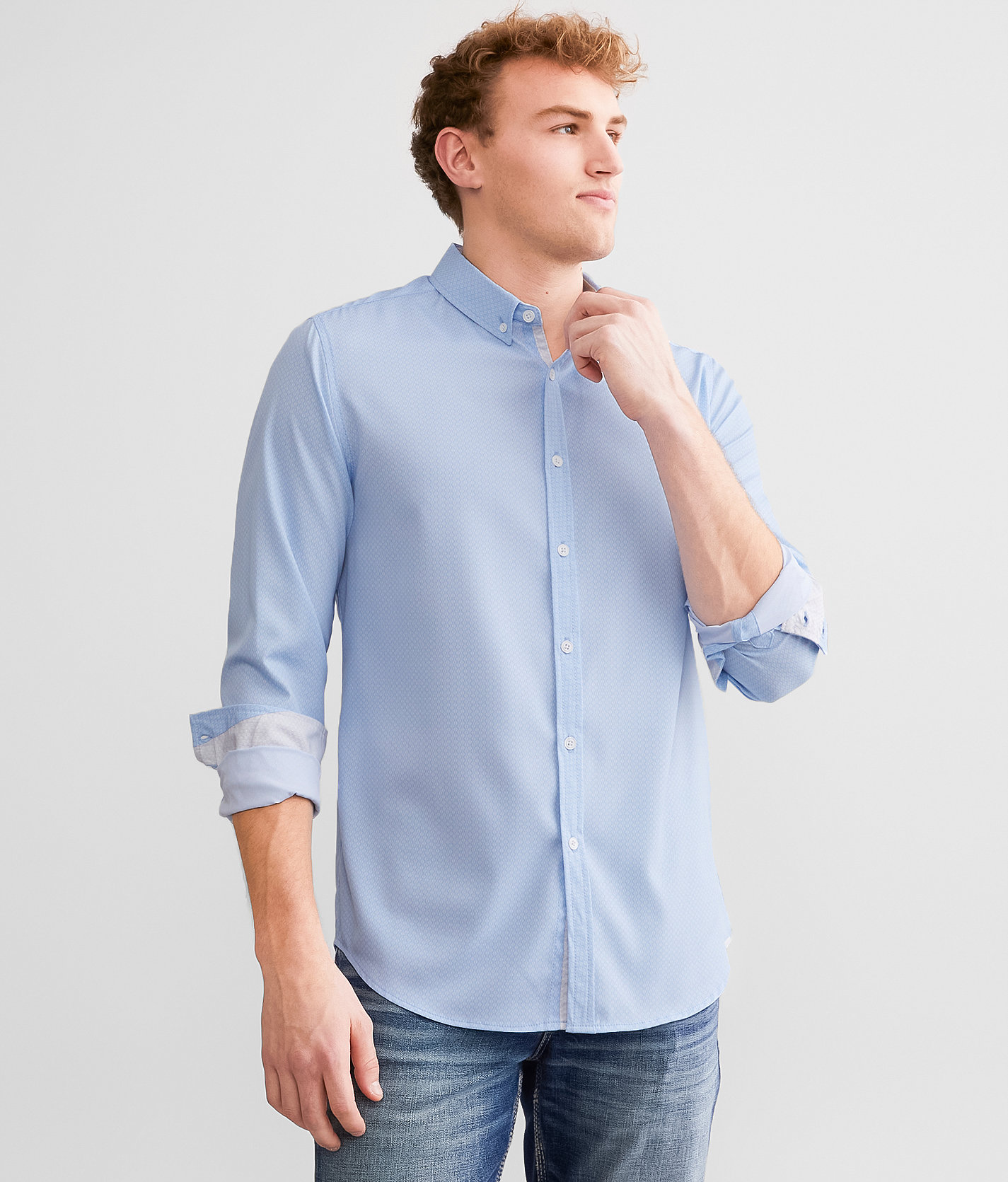 J.B. Holt Wave Standard Performance Stretch Shirt - Men's Shirts in Light Blue