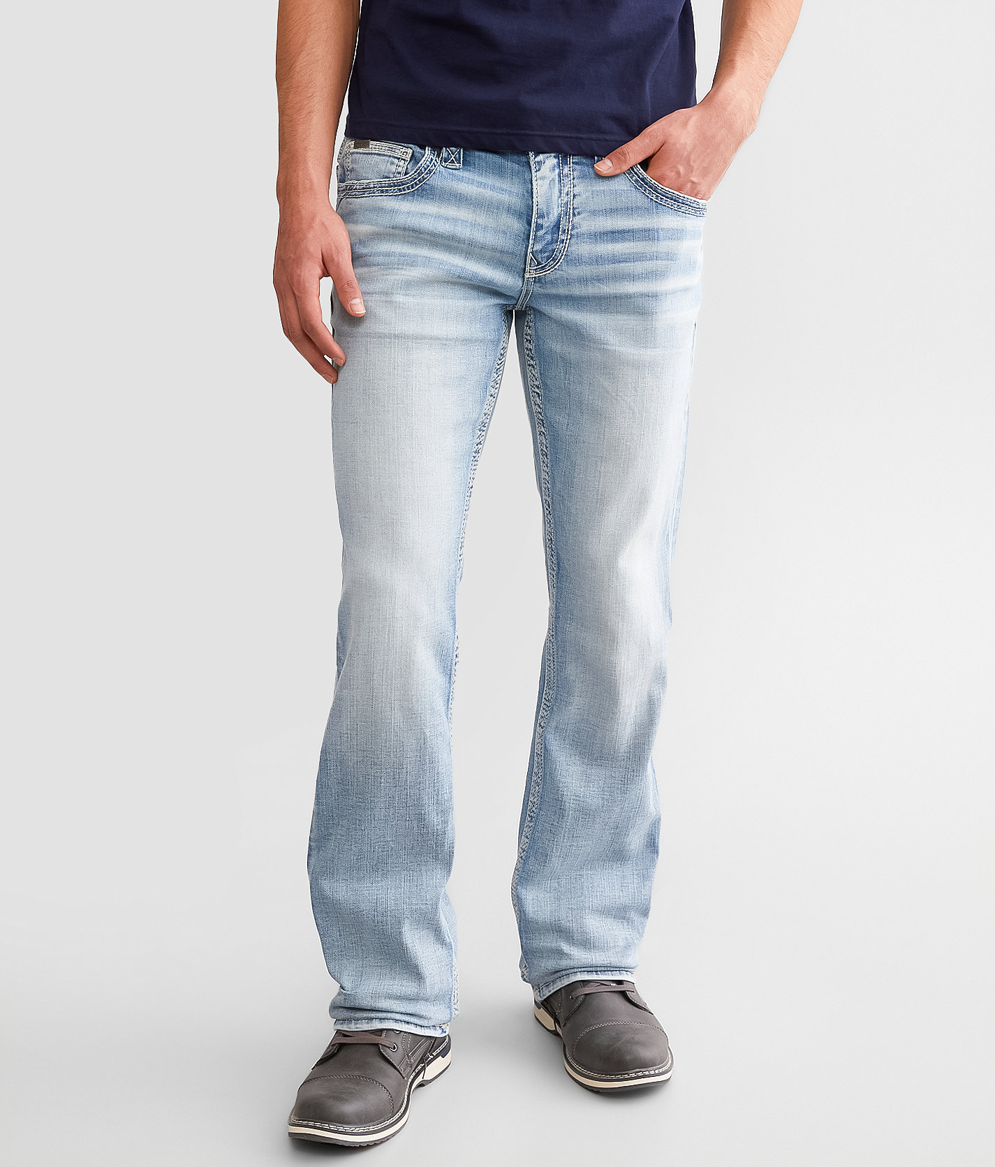 Buckle Black Three Boot Stretch Jean - Men's Jeans in Forest