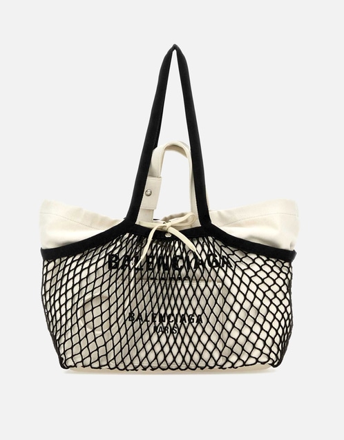 Two-Tone Canvas And Mesh Medium 24/7 Shopping Bag