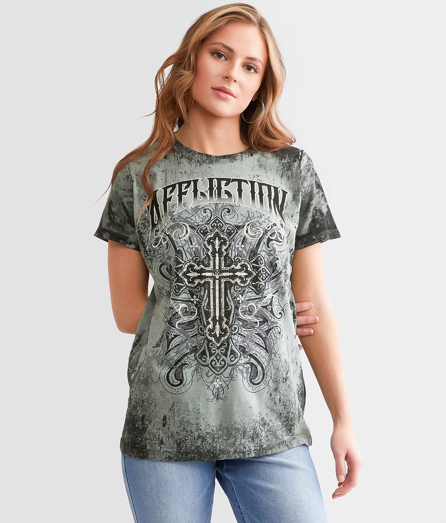 Affliction Reverie T-Shirt - Women's T-Shirts in Pale Green